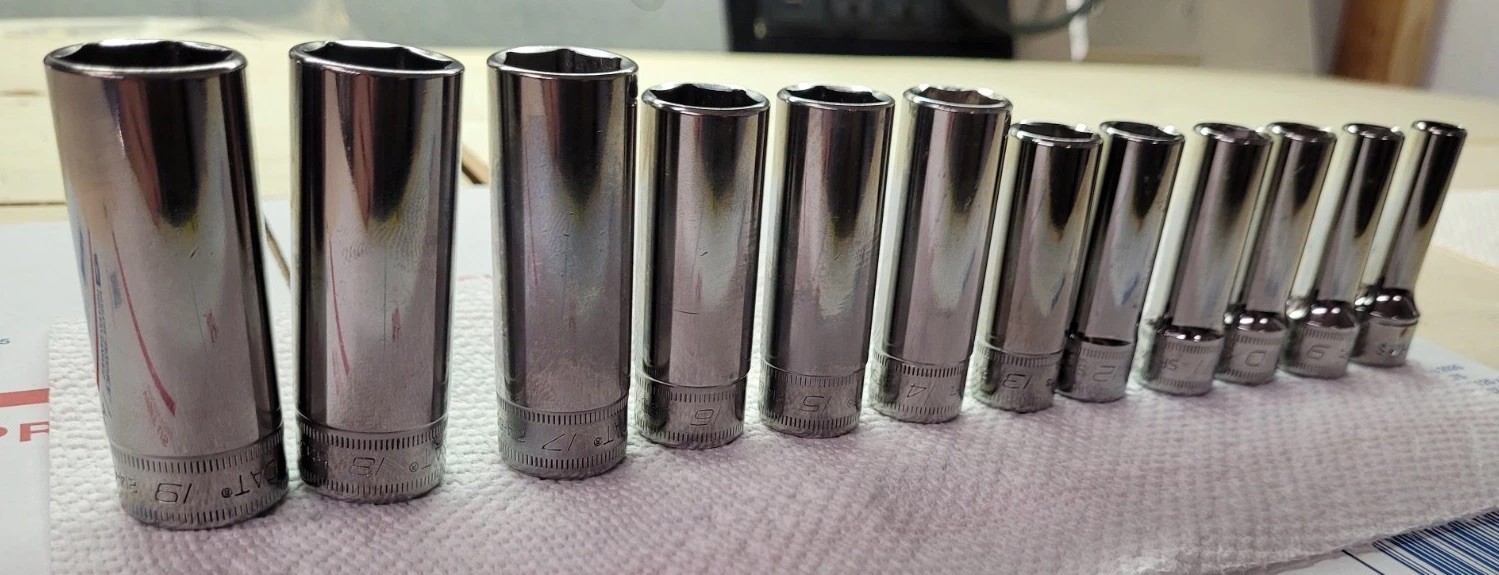 Caterpillar CAT SNAP-ON Williams 6pt METRIC SHALLOW & DEEP 3/8″ SOCKET FOAM SET