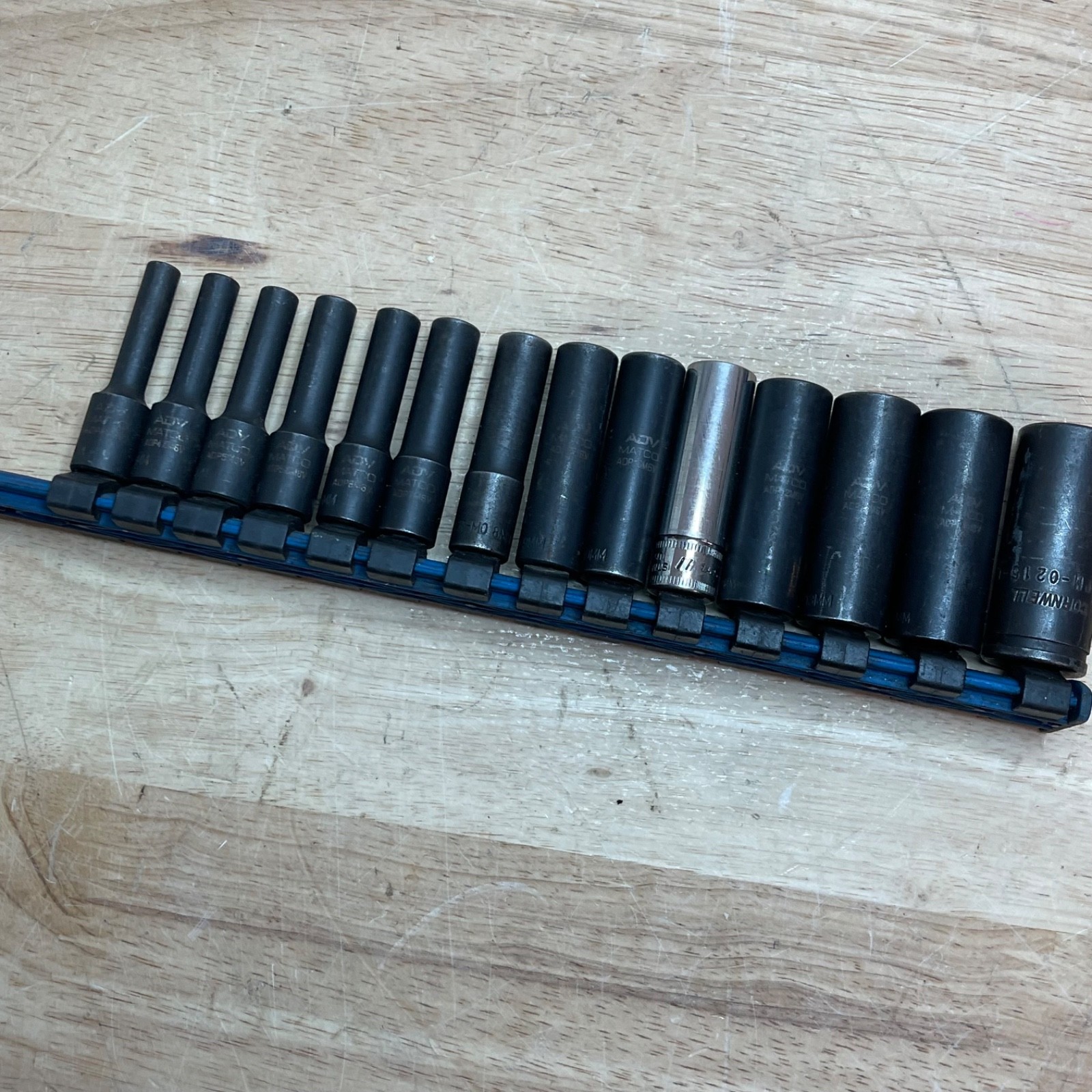 MATCO ADV 1/4″ Drive, 14pc Deep Socket Set, 6pt, ***11-SNAP -ON 15mm-CORNWALL**