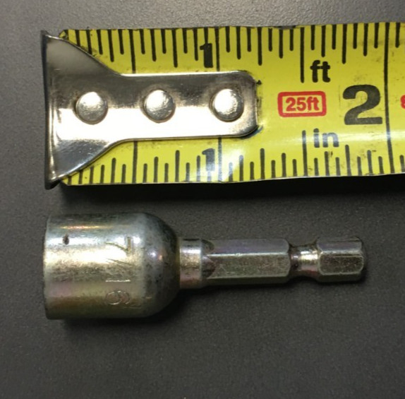 7/16″ FEMALE TO 1/4″ MALE, SOCKERT EXTENSION, 2″ LONG