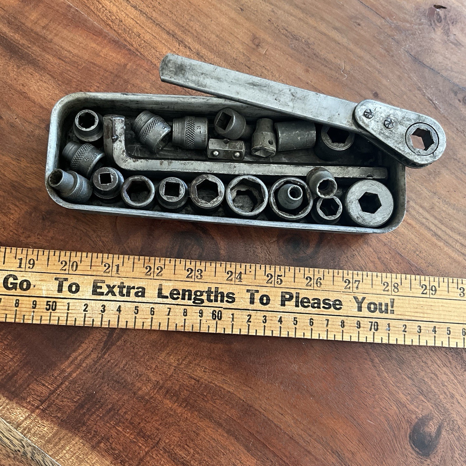 Rare 1930s DASCO Damascus Steel Products Corp SOCKET WRENCH SET