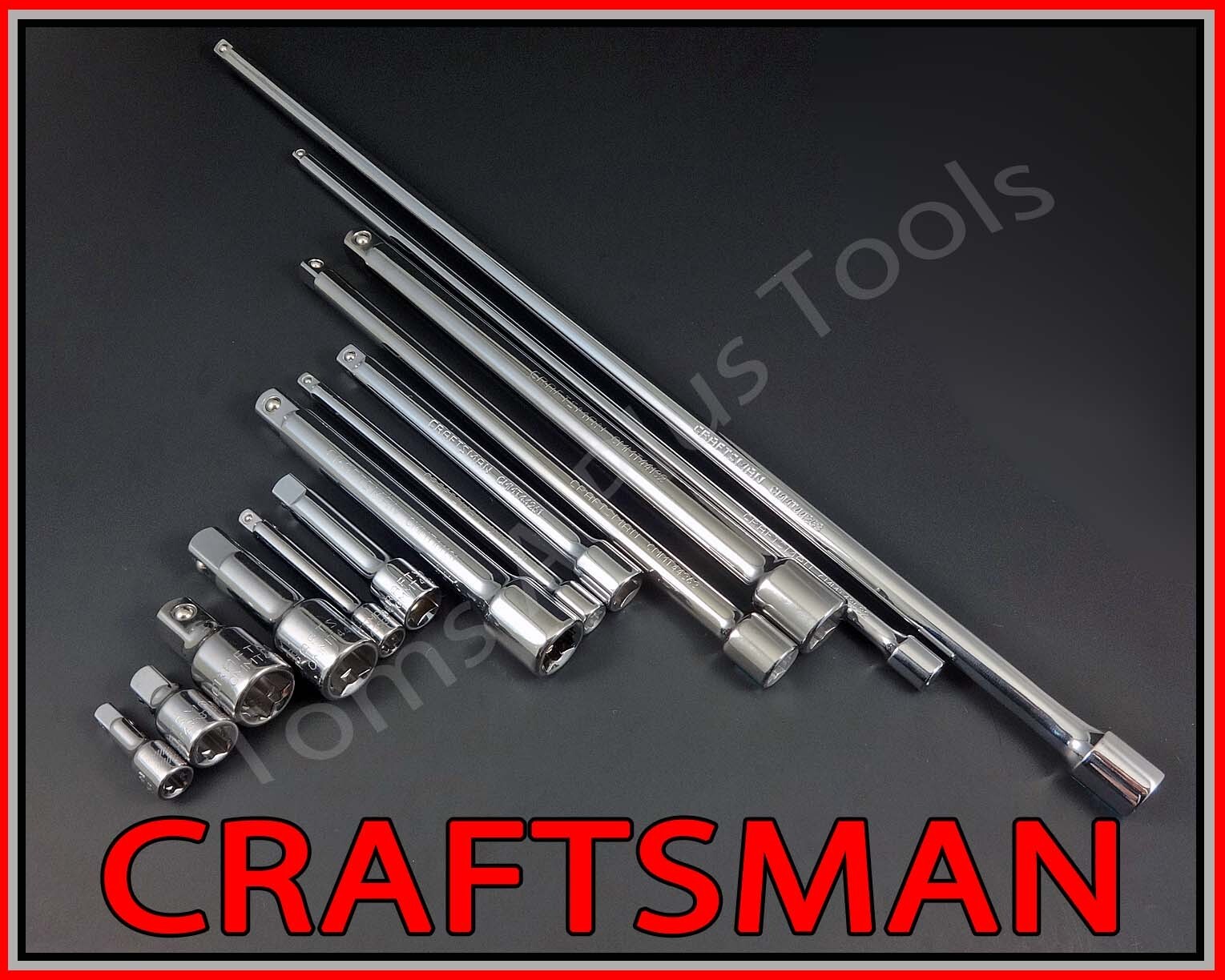 CRAFTSMAN TOOLS 13pc 1/4 3/8 1/2 ratchet wrench socket extension adapter set