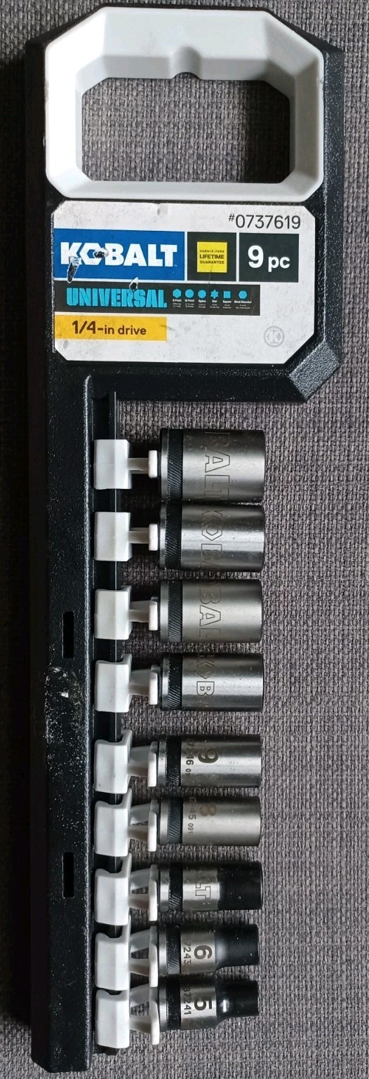 Kobal 9pc Universal 1/4 In Drive (NEW, SEE DESCRIPTION)