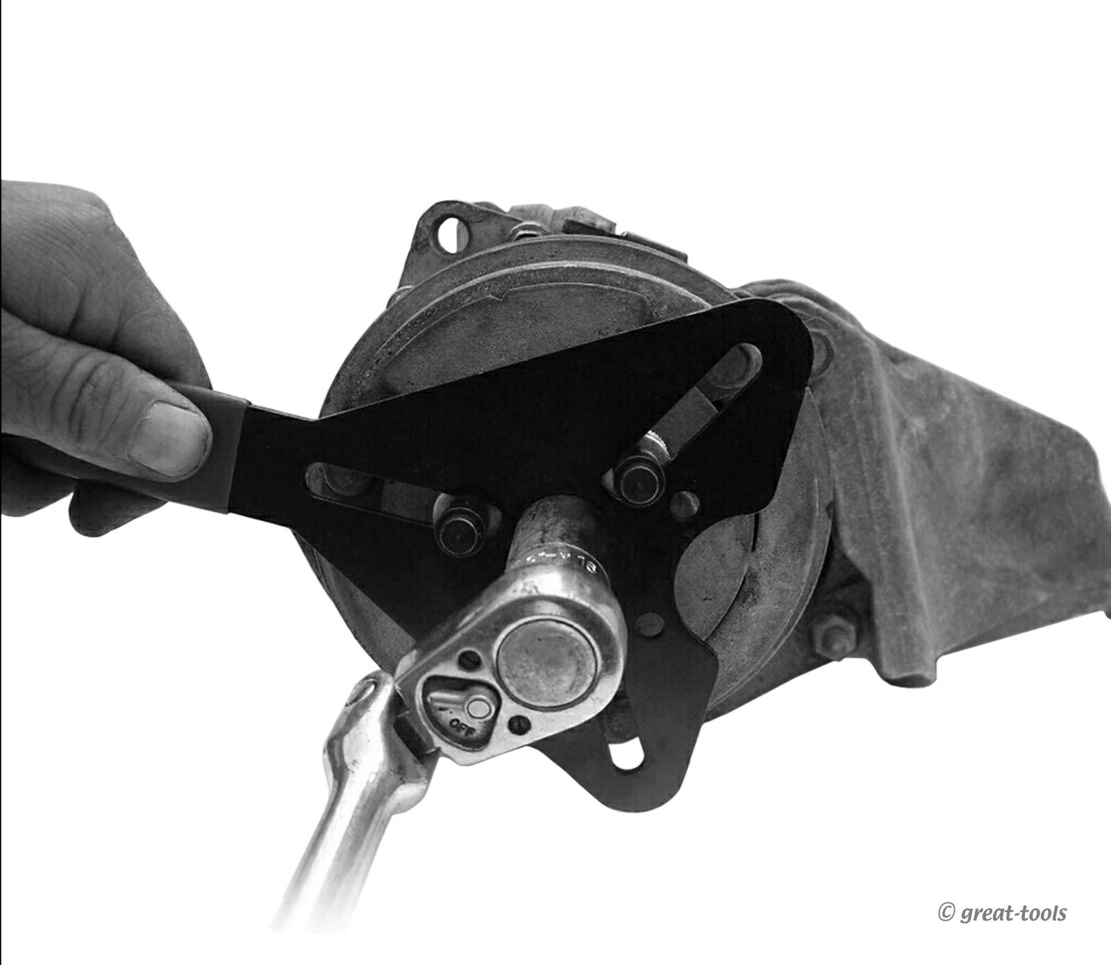 A/C CONDITIONING CLUTCH HOLDING TOOL – three pin wrench – adjustable spanner