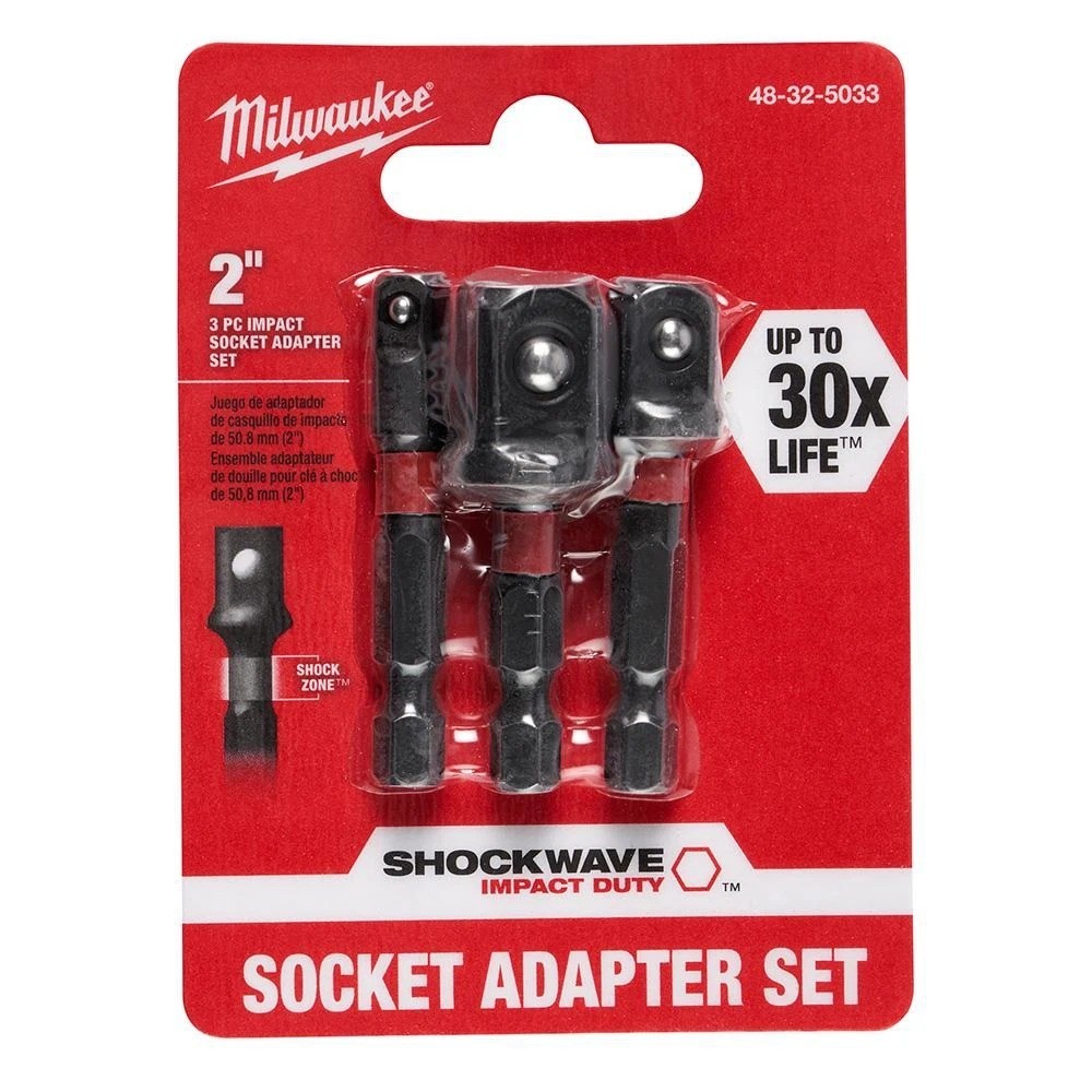 SHOCKWAVE Impact Duty 1/4 in. Hex Shank Socket Adapter Set (3-Piece)