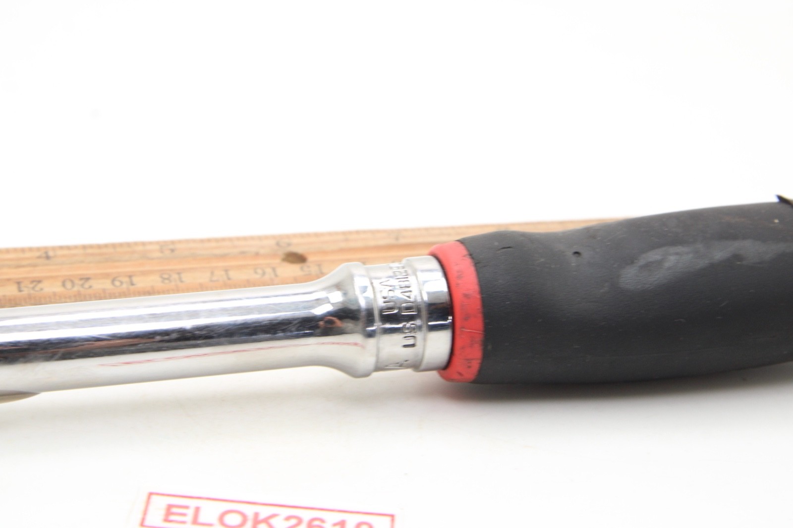 Snap-on SH80A 1/2” Drive 12″ Black/Orange Soft Grip Handle 80 Tooth Ratchet USA