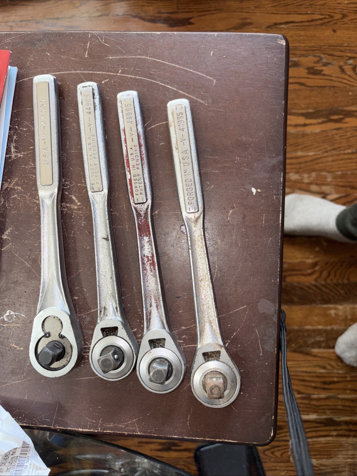 Lot Of 4 Vintage Craftsman 1/2” Quick Release Ratchets USA