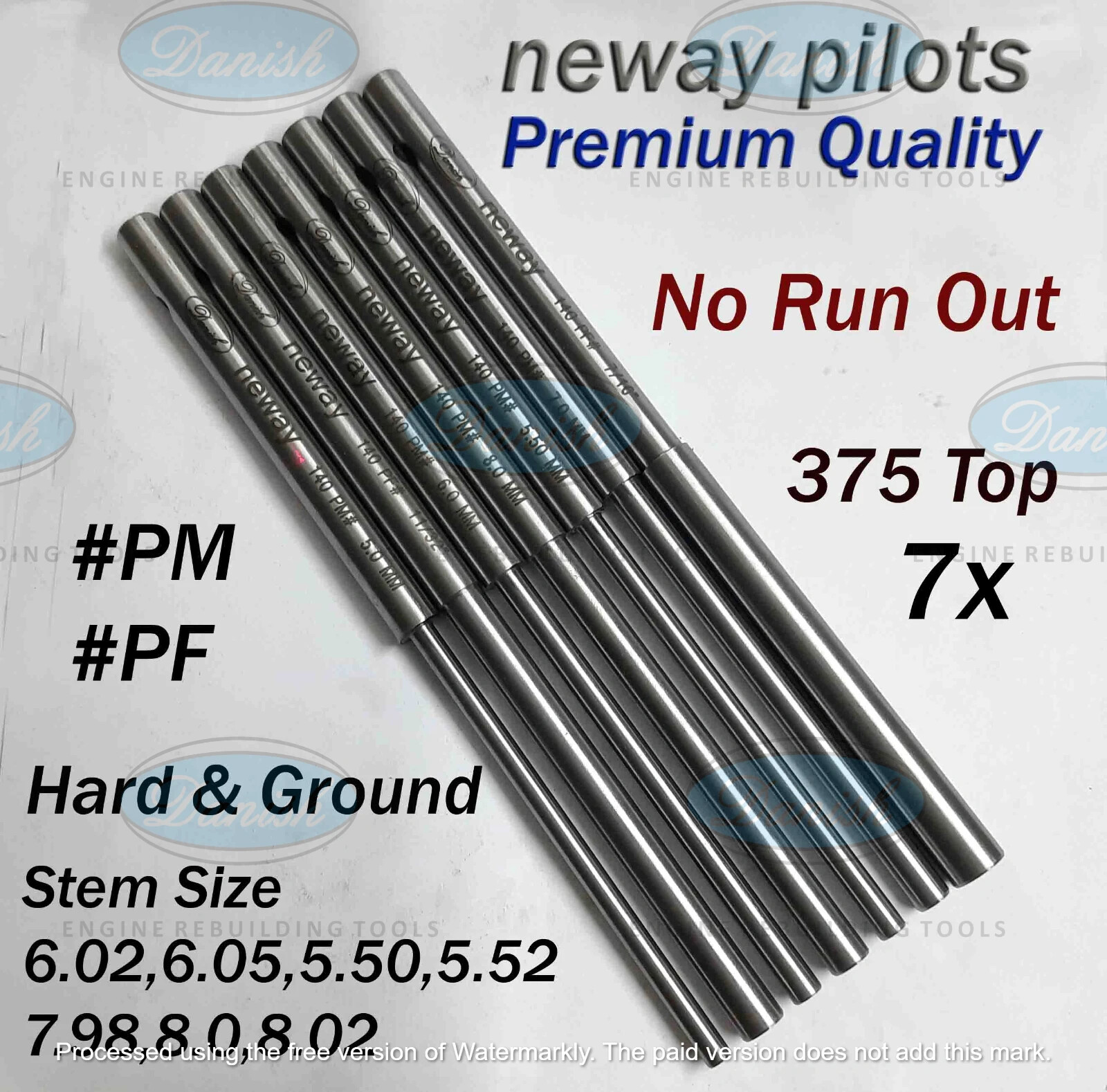 7x NEWAY PREMIUM QUALITY VALVE GUIDE PILOTS 6.02,6.05,5.50,5.52,7.98,8.0,8.02