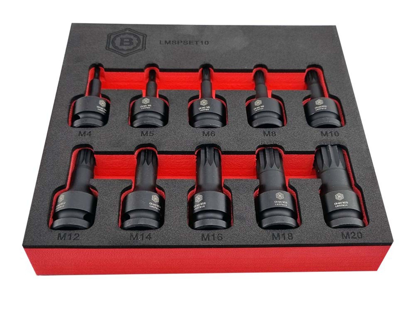 SPLINE XZN IMPACT DRIVER SET 10PC, 1/2″ DRIVE FROM BRITOOL HALLMARK