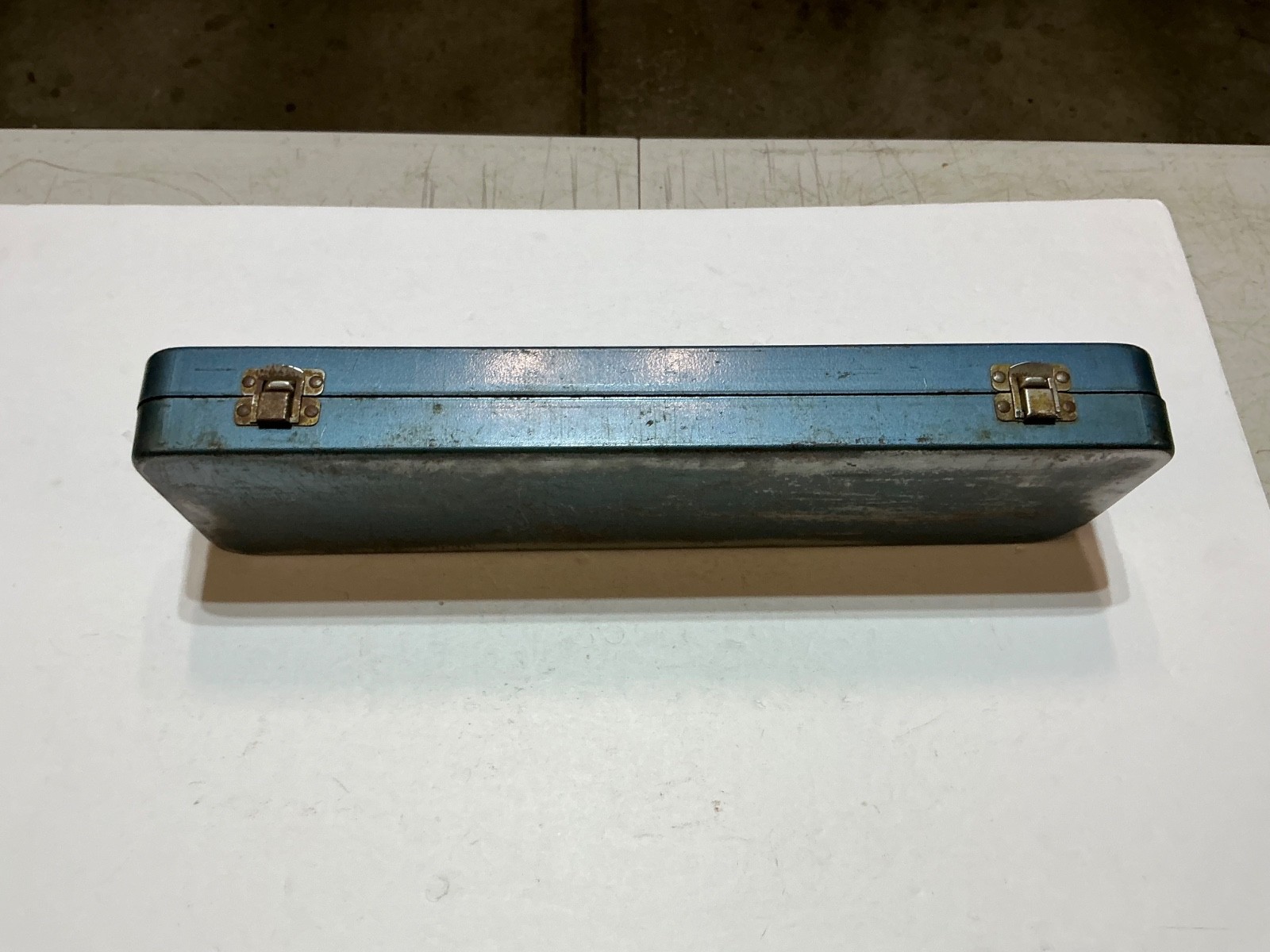 Vtg VLCHEK 11 pc 1/2″ drive SAE socket set 7/16″-1″ 12 pt in metal case USA made