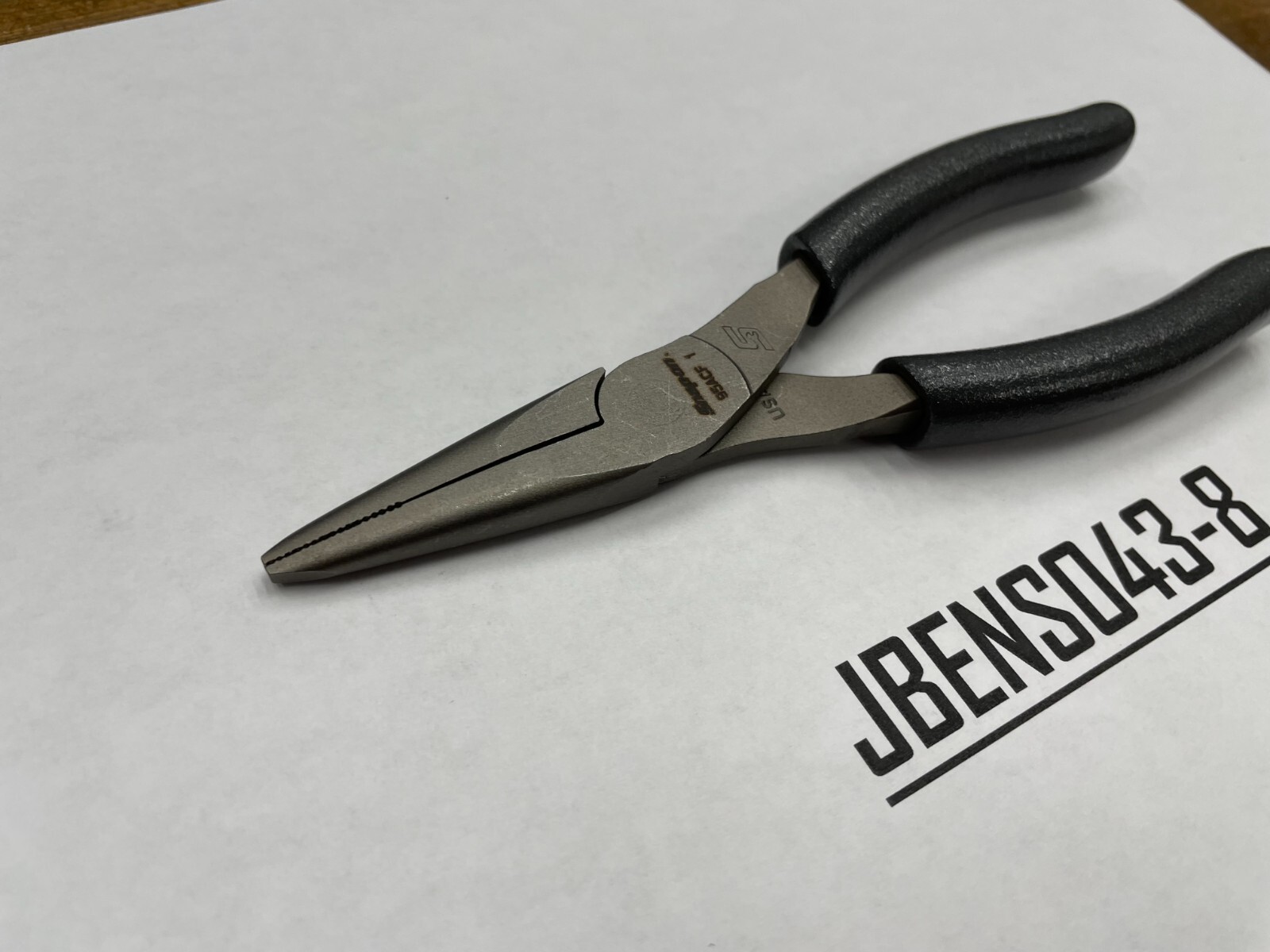 Snap-on Tools USA NEW DARK TITANIUM 6″ Soft Grip Needle Nose Pliers 95ACFDT