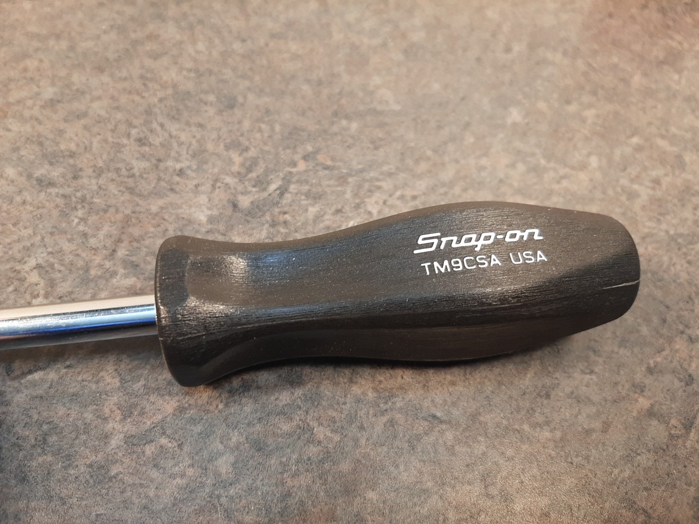 Snap On Tool TM9CSA 1/4” Drive 10” Long Black Hard Standard Shank Driver USA NOS