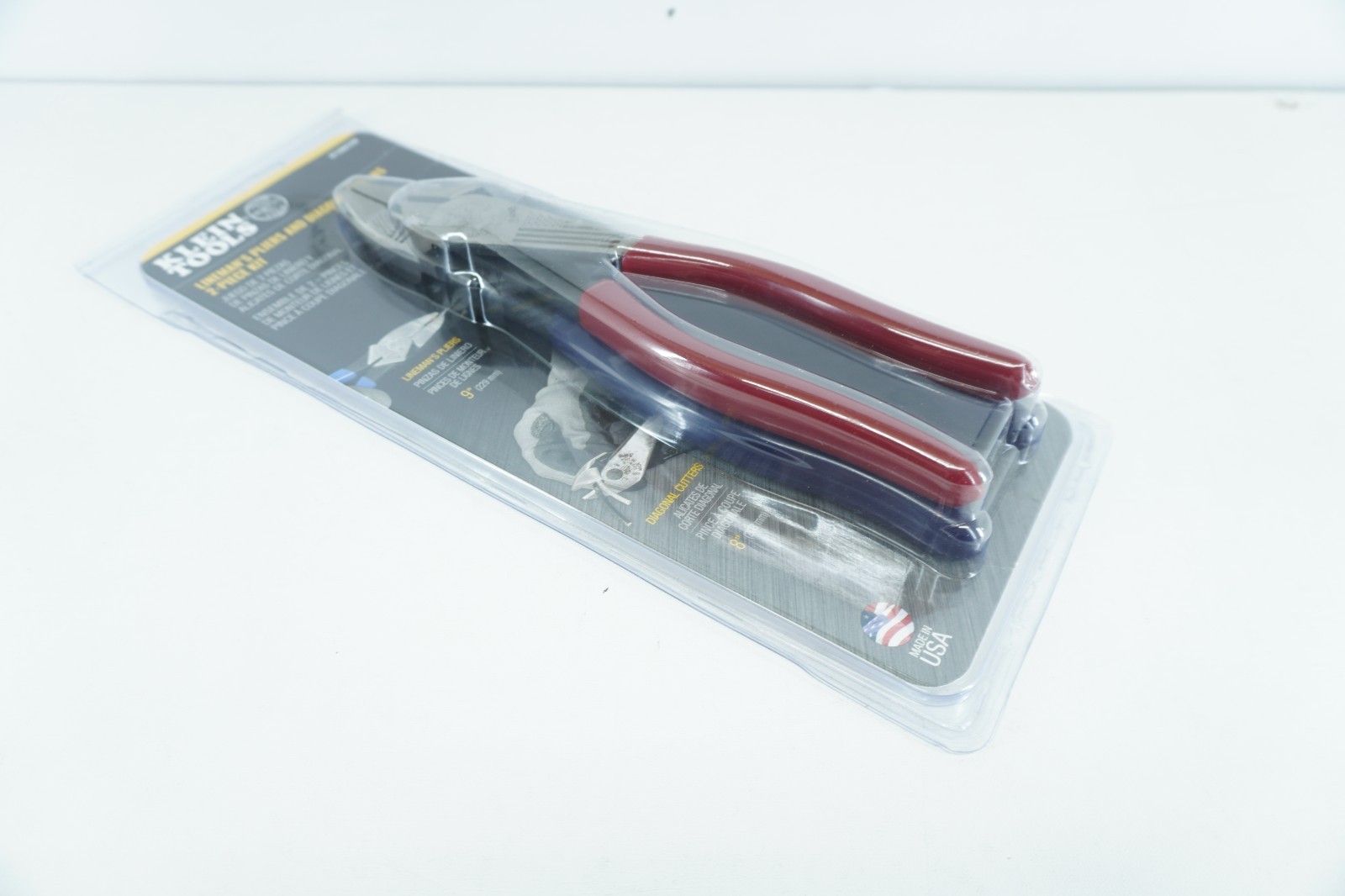 KLEIN TOOLS D2139NE2288 LINEMAN’S PLIERS AND DIAGONAL CUTTERS 2-PIECE KIT NEW