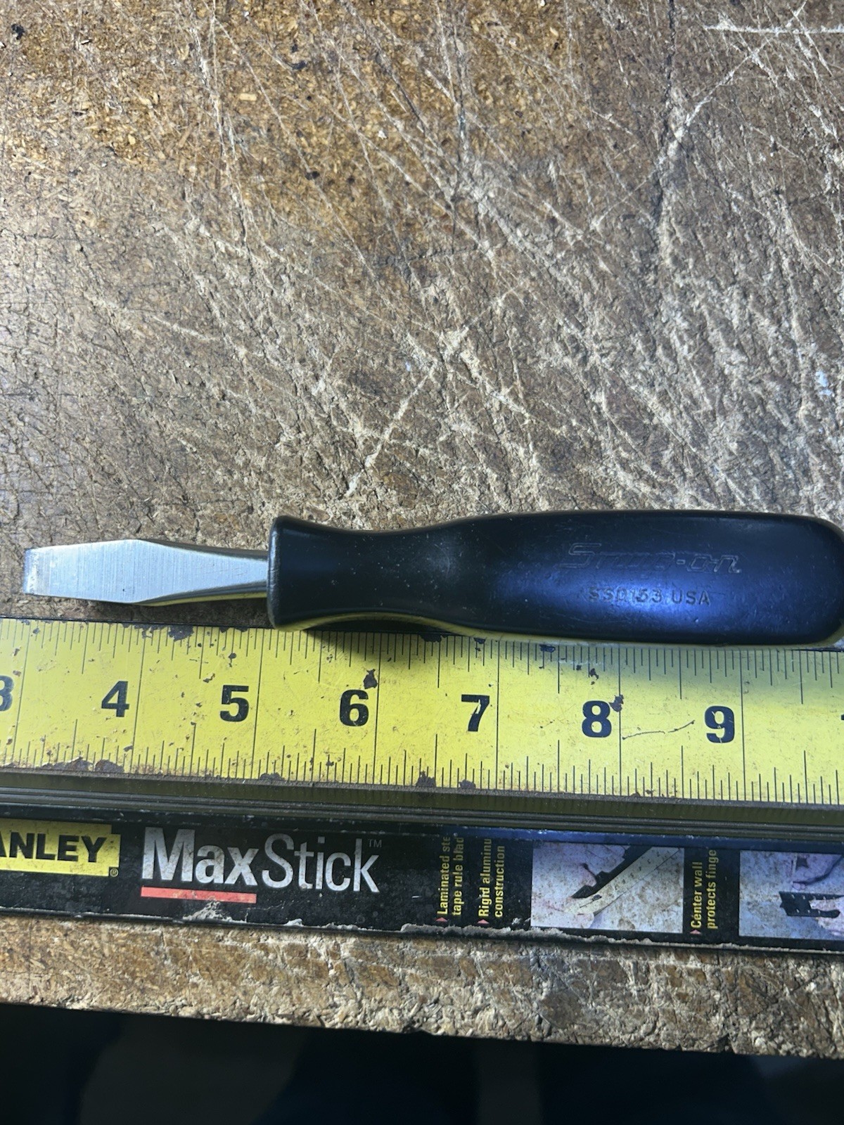 Snap On Stubby Flat Tip Slotted Screwdriver SSD153 USA