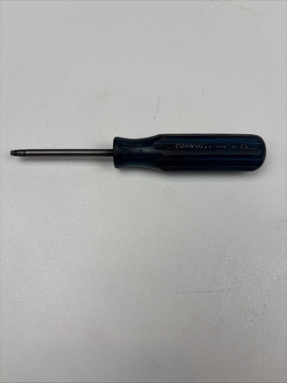 Vintage Cornwell Tools USA TD-25 T25 TORX Screwdriver Hard Blue plastic Handle