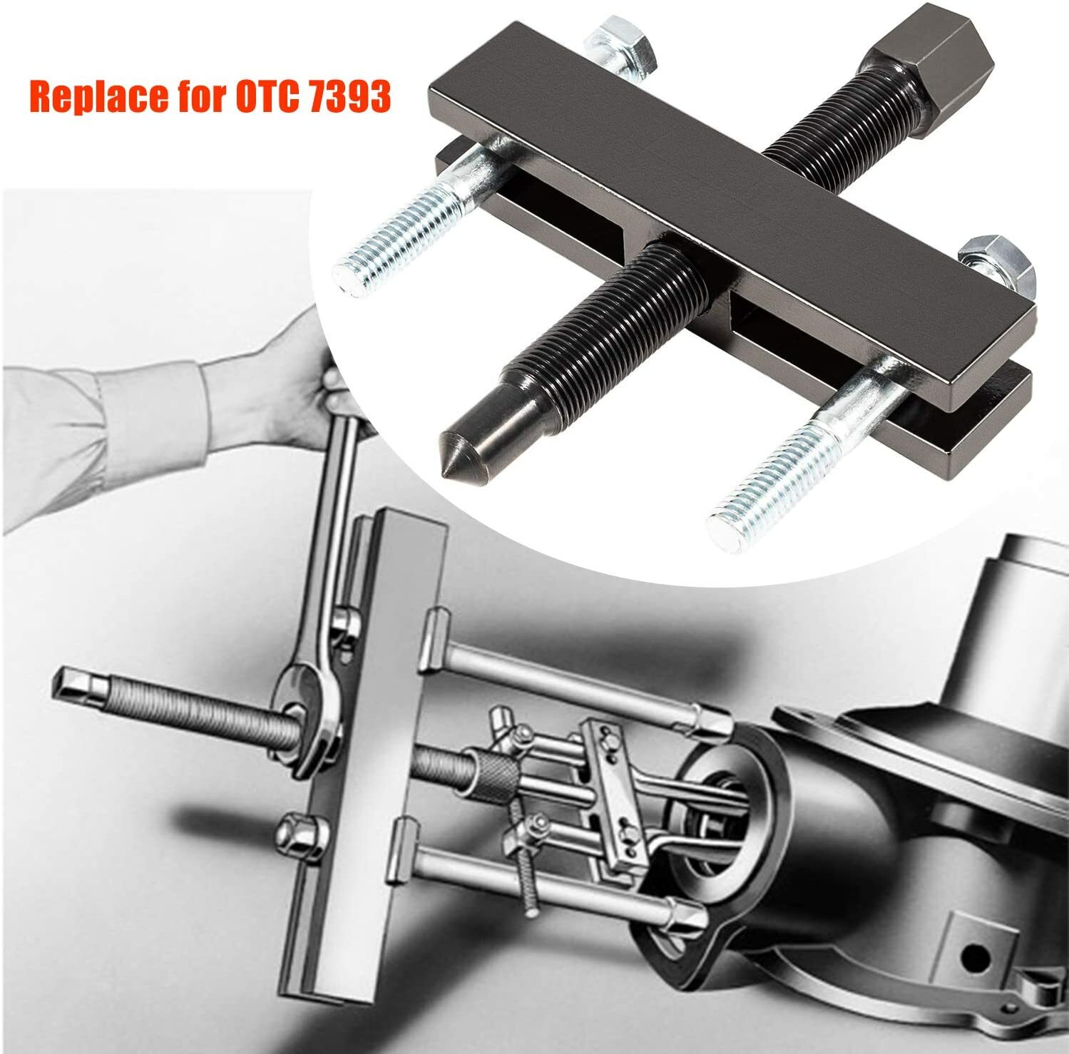 7393 Gear and Pulley Puller + 522 Large Gear and Pulley Puller Tapped Holes Kits