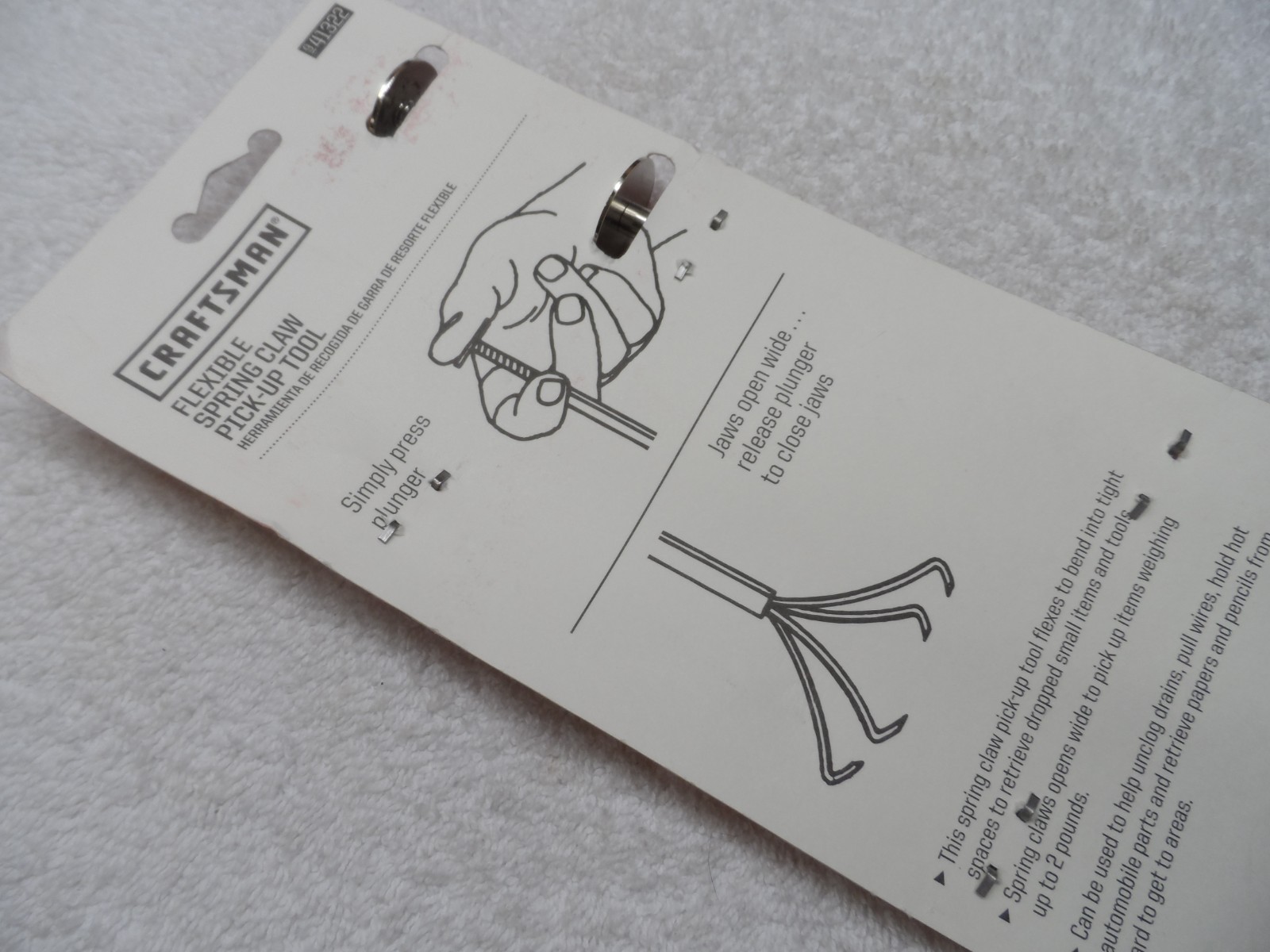 Craftsman 23 1/2″ Flexible Spring Claw Pick-Up Tool, made in USA – Part # 41322