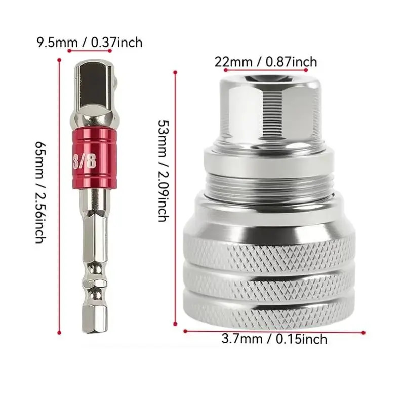 Drill Adapter 3/8″ Drive Universal Ratchet Socket Wrench Auto Repair Tool