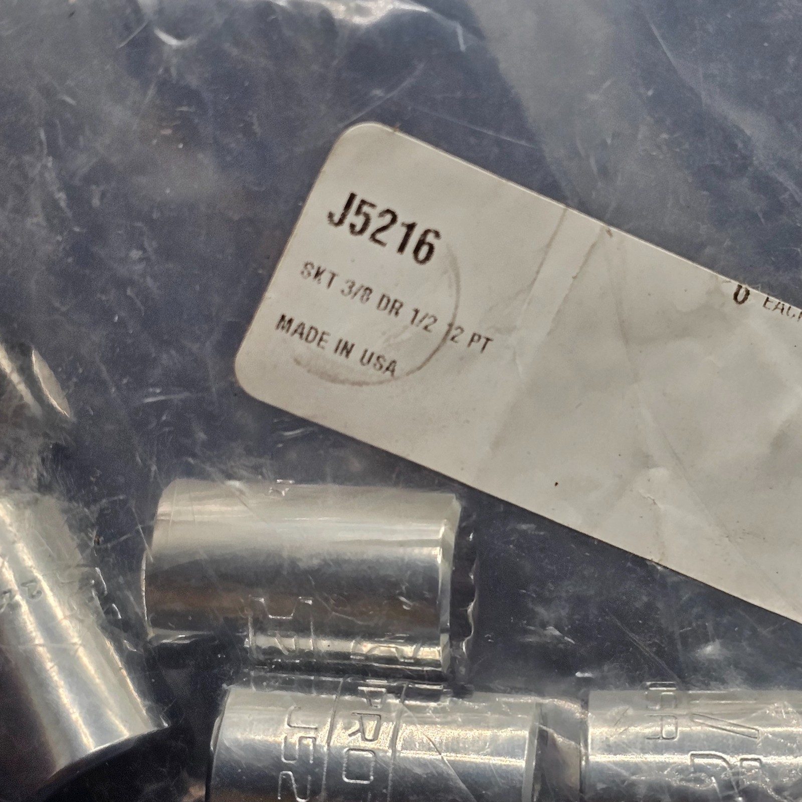 (QTY 6) Proto J5216: 3/8 in. Drive 12-Point 1/2 in. Socket – 1-1/9 in OAL