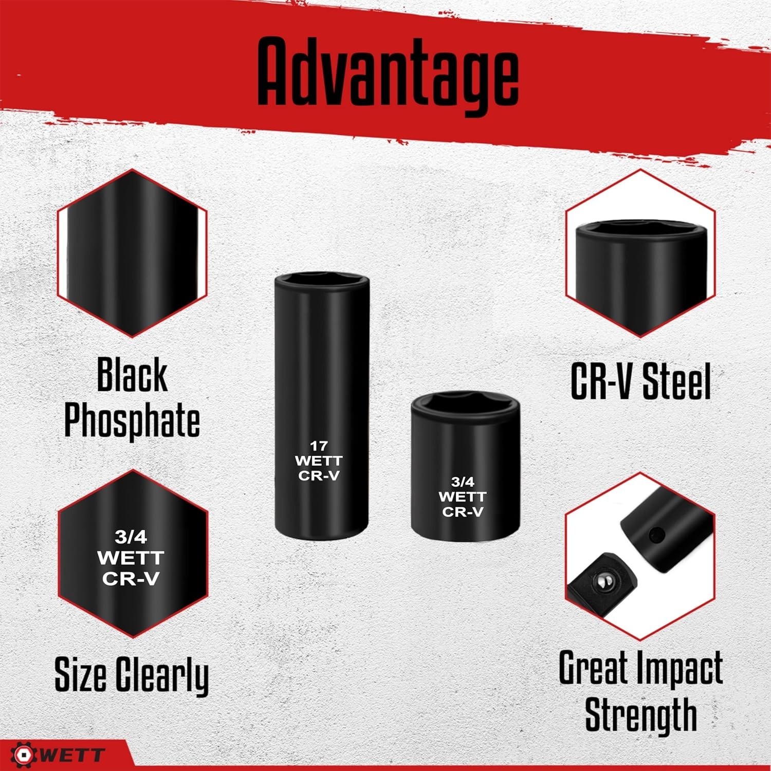 Comprehensive 50Pcs 3/8″ Drive Impact Socket Set – Includes Ratchet & Extensions