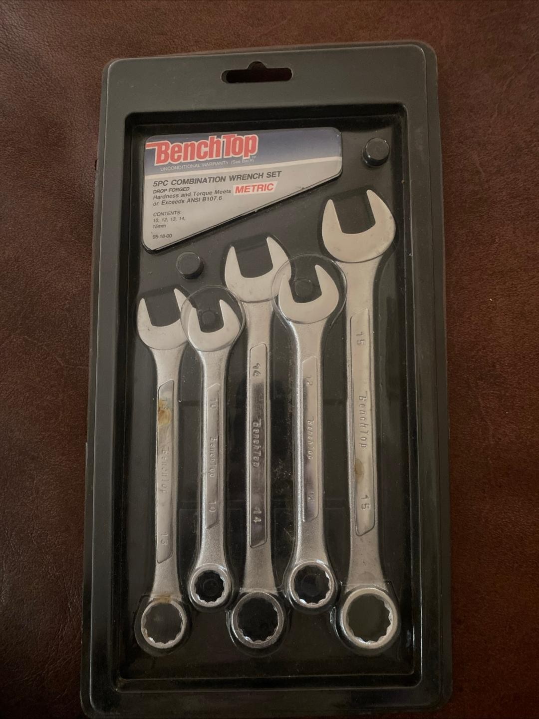 Bench Top 5 pc metric wrench set-NEW