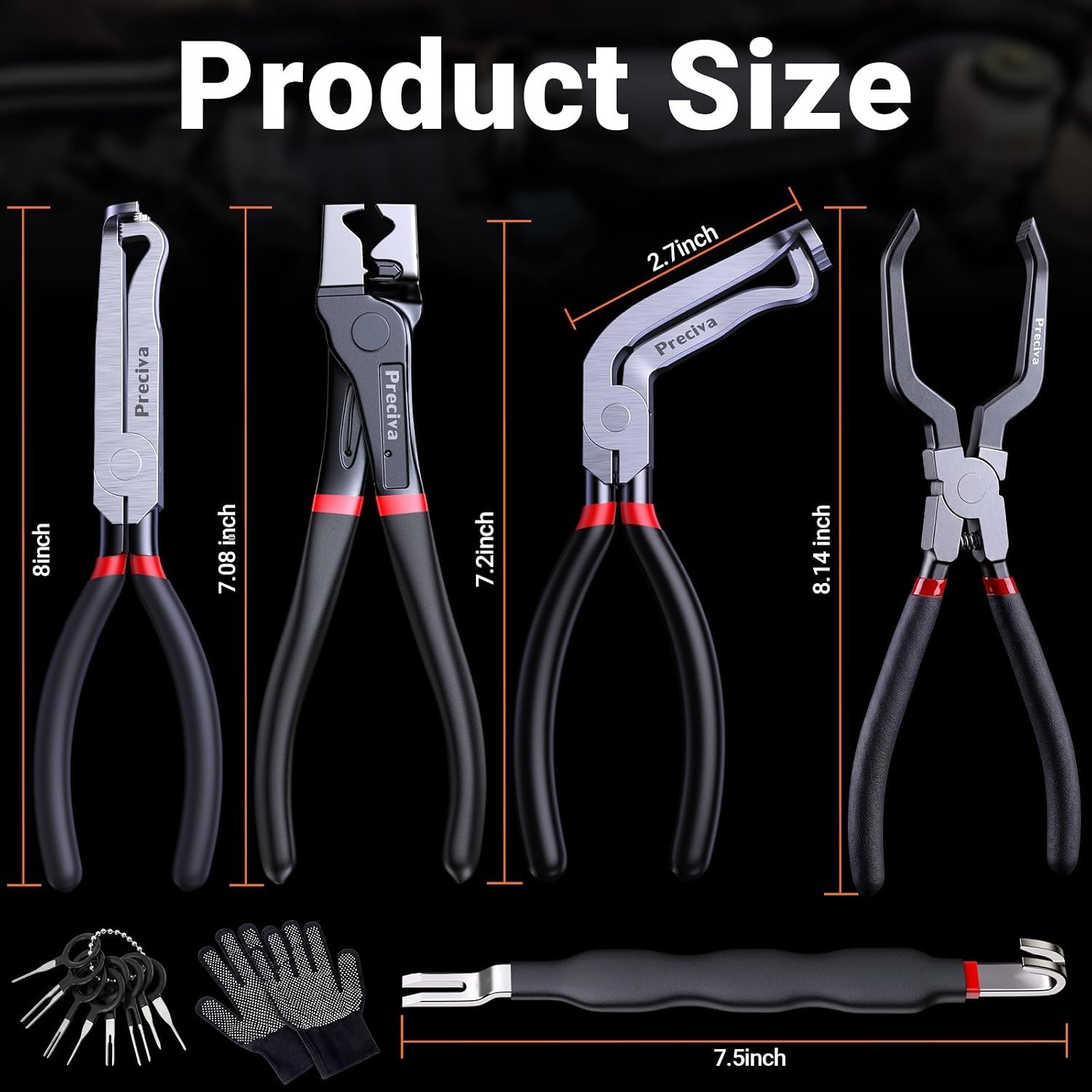 9-in-1 Automotive Electrical Connector Tool Kit,Terminal Release Pliers Set w…