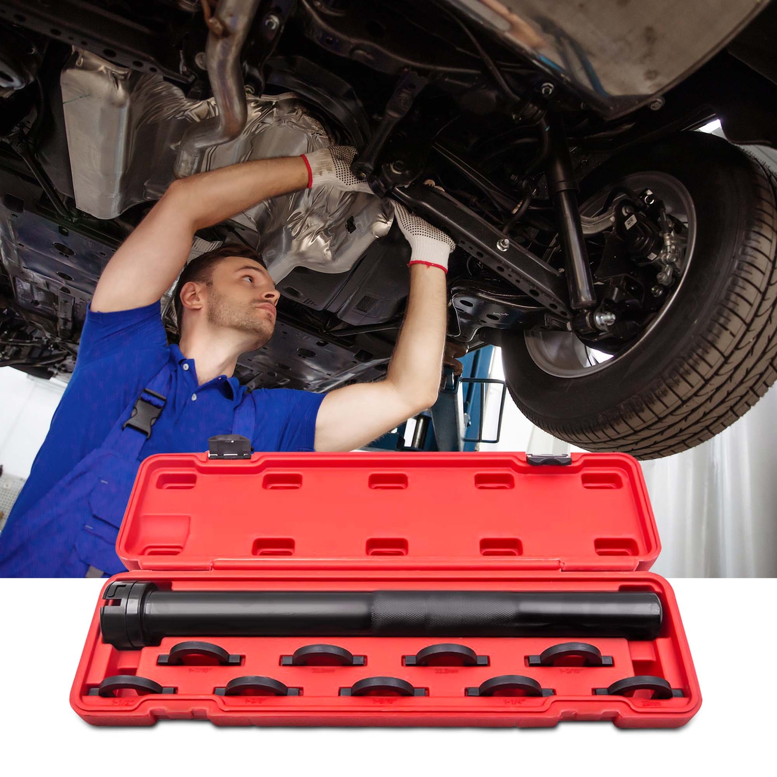 Dual Inner Tie Rod End Removal Installation Tie Rod Tool Kit 1/2» Drive 33.6mm
