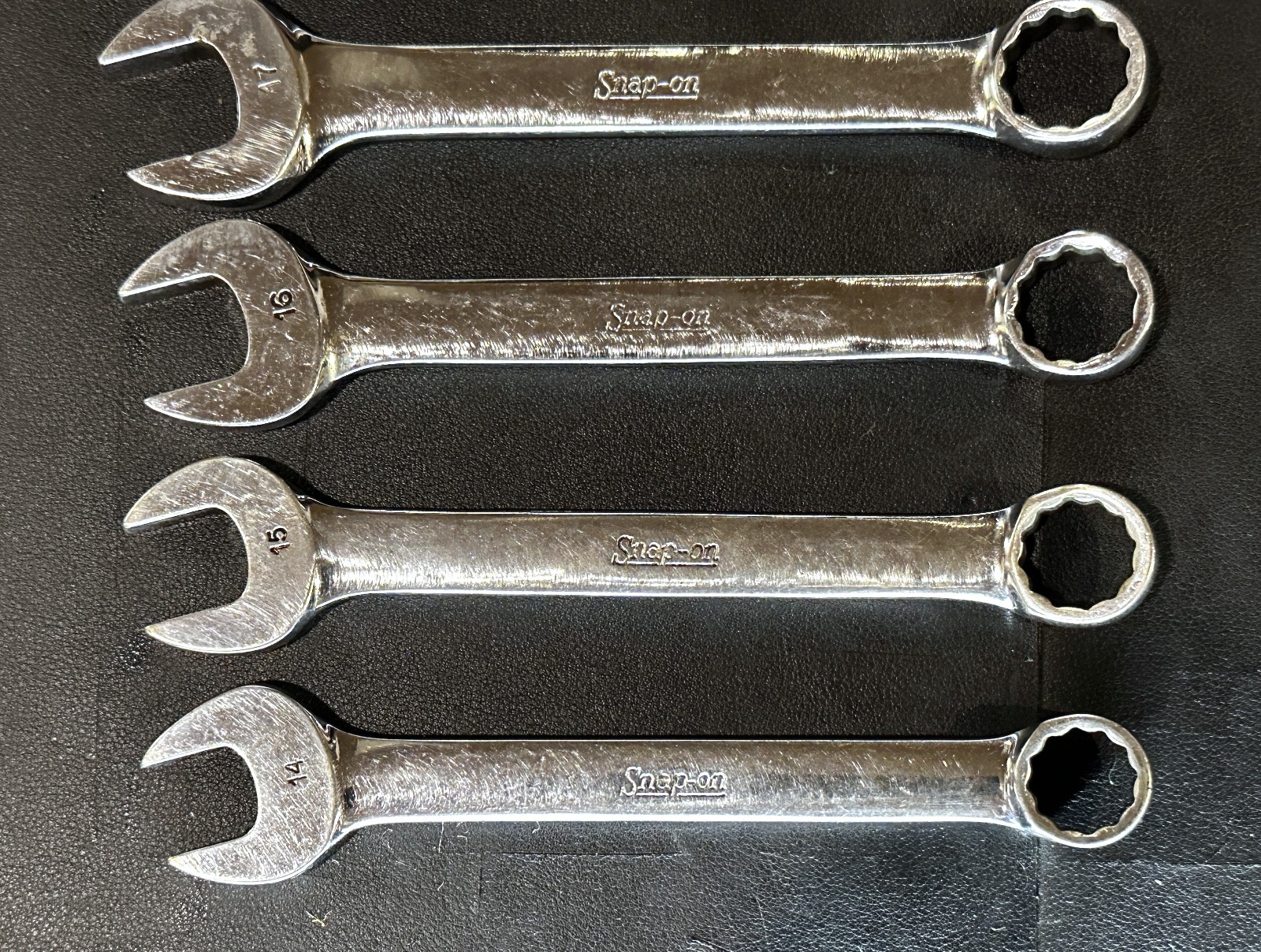 SNAP ON OEXM-SERIES 15-Pc 12-Pt Metric Flank Drive® Short Combination Wrench Set