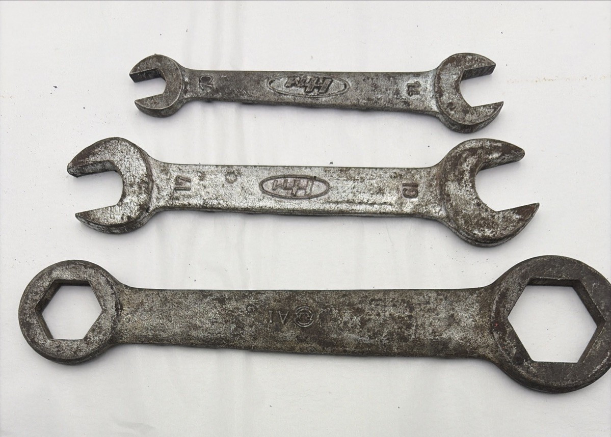 Vintage Honda Motors HM Double Open End Wrenches 10/14 & 17/19 Plus AI Hexagonal