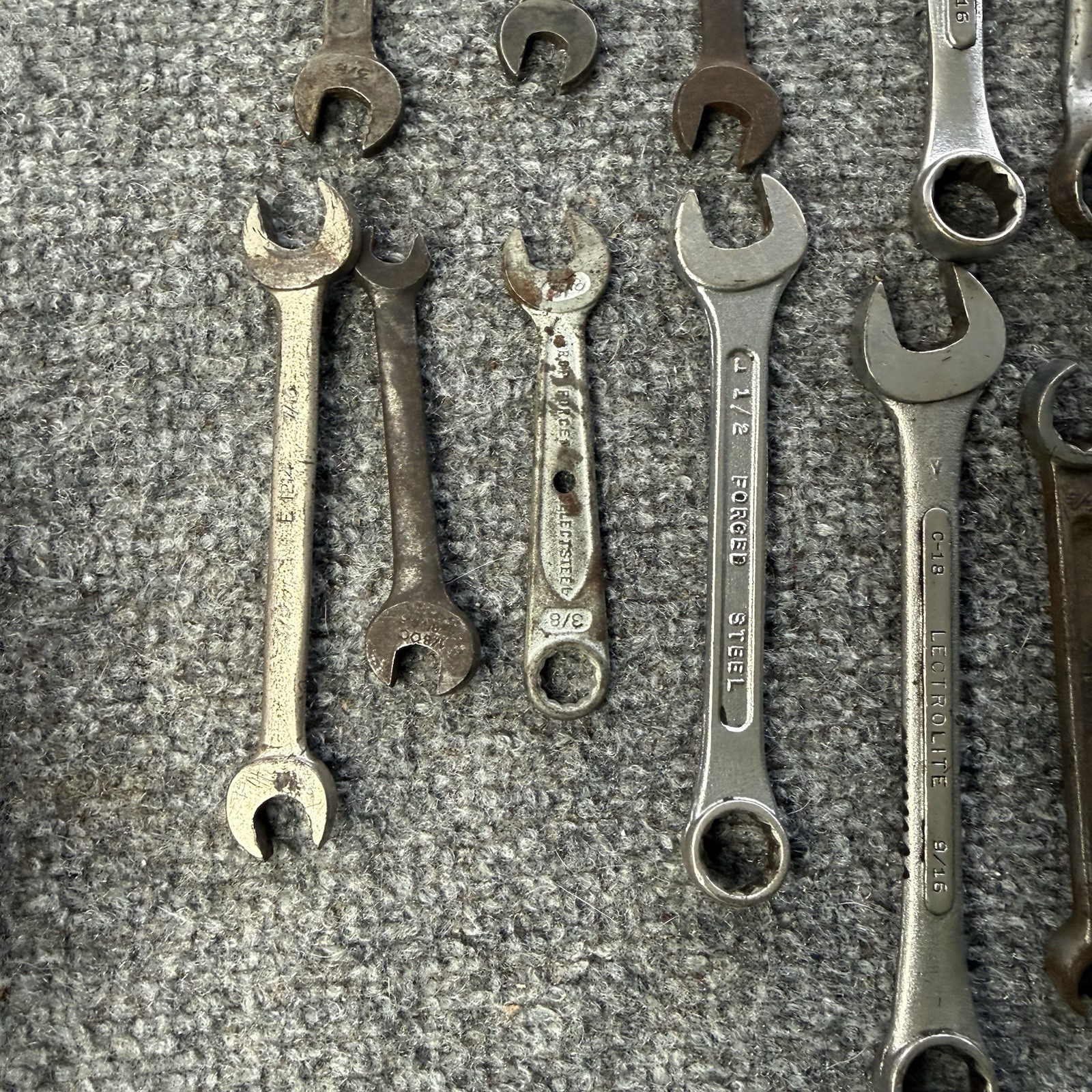 VTG Wrenches (Lot Of 28) American Made Craftsman, S-K Wayne, Lectrolite & More..