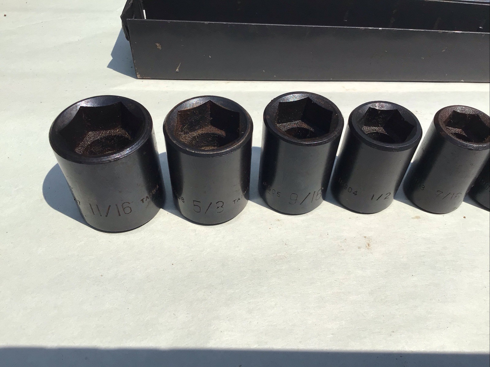 Craftsman 3/8” Drive 8 Pc 6pt Impact Socket Set 1/4”-11/16” With Carrier