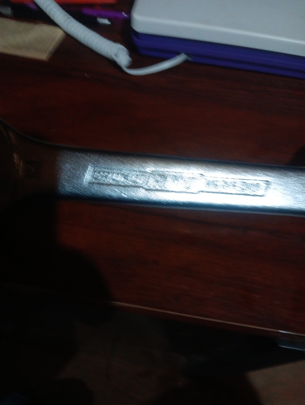 Cromo Irimo Vanadio, Open Wrench, Large, Sae 41 And 1.500, Minor Condition Wear