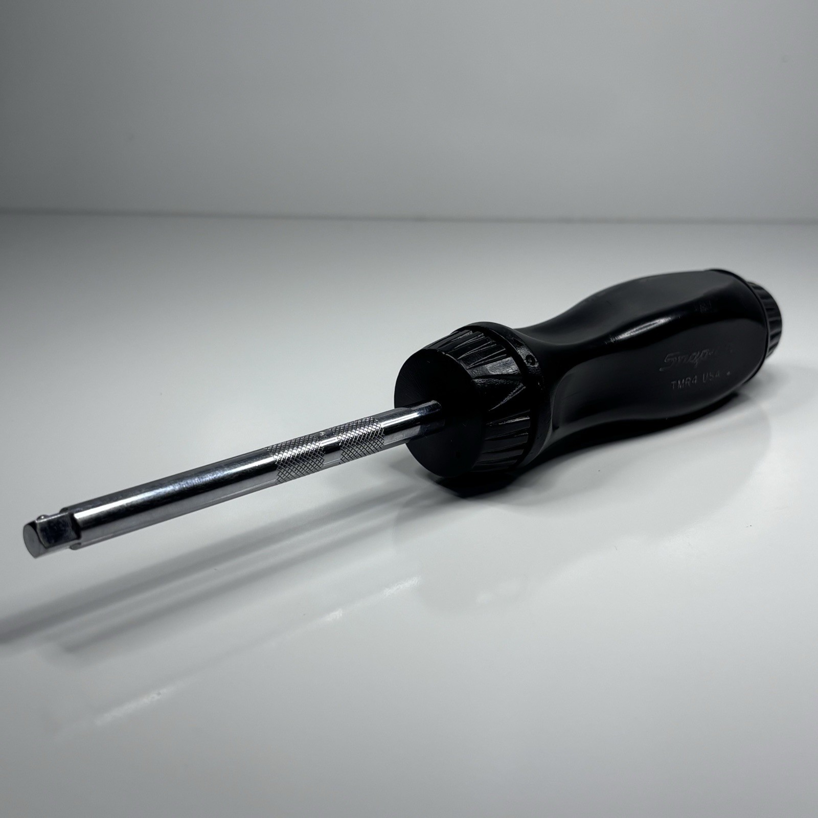 Snap On Tools TMR4 1/4″ Drive Ratcheting Spinner Handle 9” Black Hard Handle USA