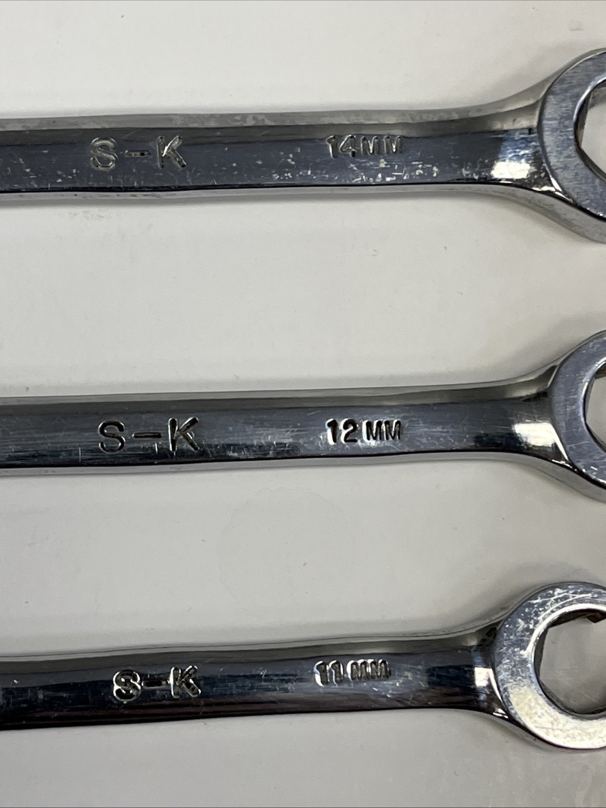 S-K Tools 8810 Metric Flare Nut Line Wrench Set 3pc 9-14mm Superkrome USA