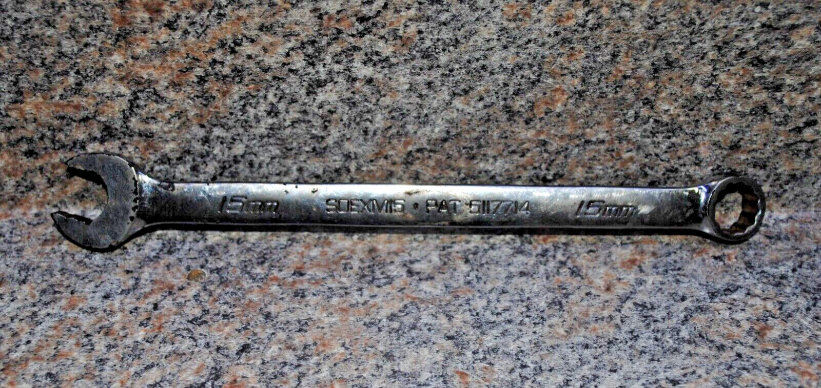 Snap-On SOEXM15 15mm 12-Point Metric Standard Combination Wrench