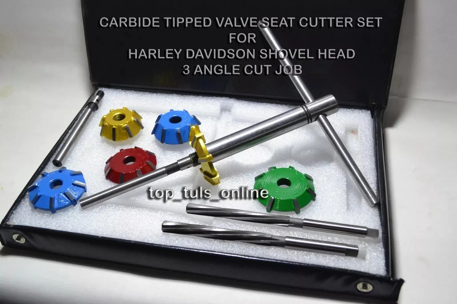 FORD 4.0 SOHC ENGINE 3 ANGLES CUT VALVE SEAT CUTTER KIT CARBIDE TIPPED BOXED