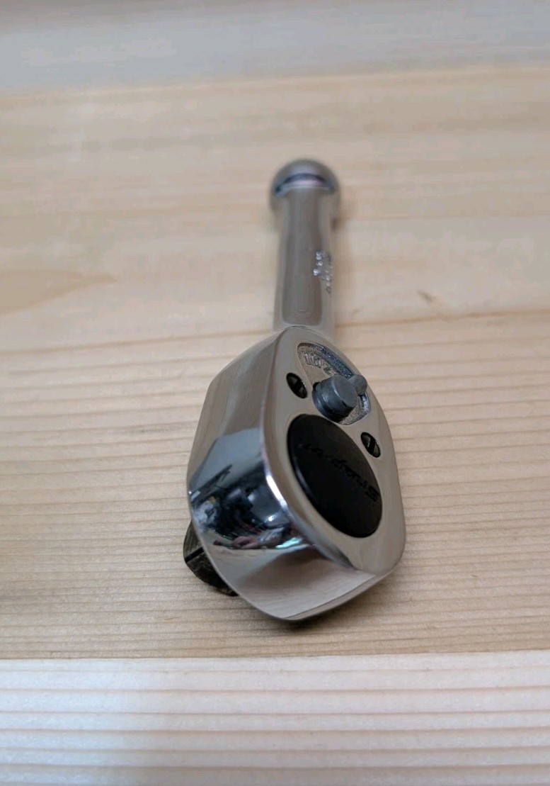 Snap-On FK720 3/8″ Drive Stubby Handle Chrome Ratchet 4″ Long
