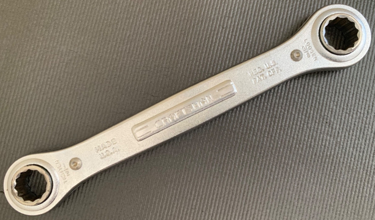 Vintage Craftsman Double Box End Ratcheting Wrench 1/2″ x 9/16″ Made USA