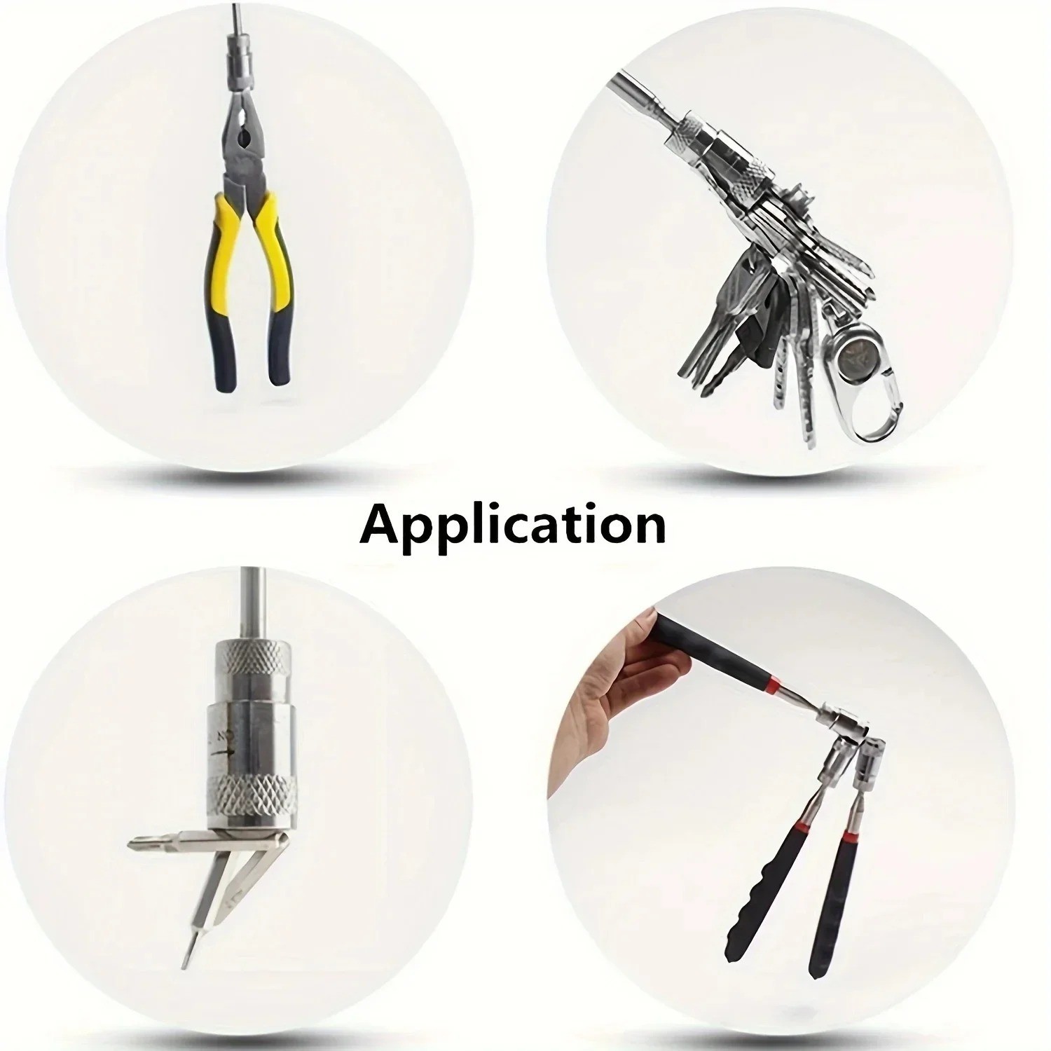 Portable Magnetic Pick Up Tool LED Telescopic Magnet Rod