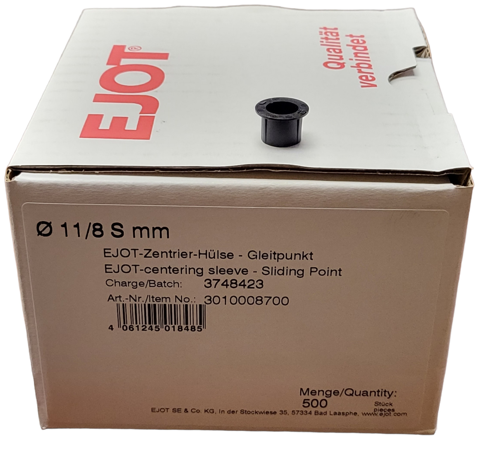 (BOX OF 500) EJOT 3010008700 Sliding Point Centering Grommet Sleeve t Ø 11/8 S
