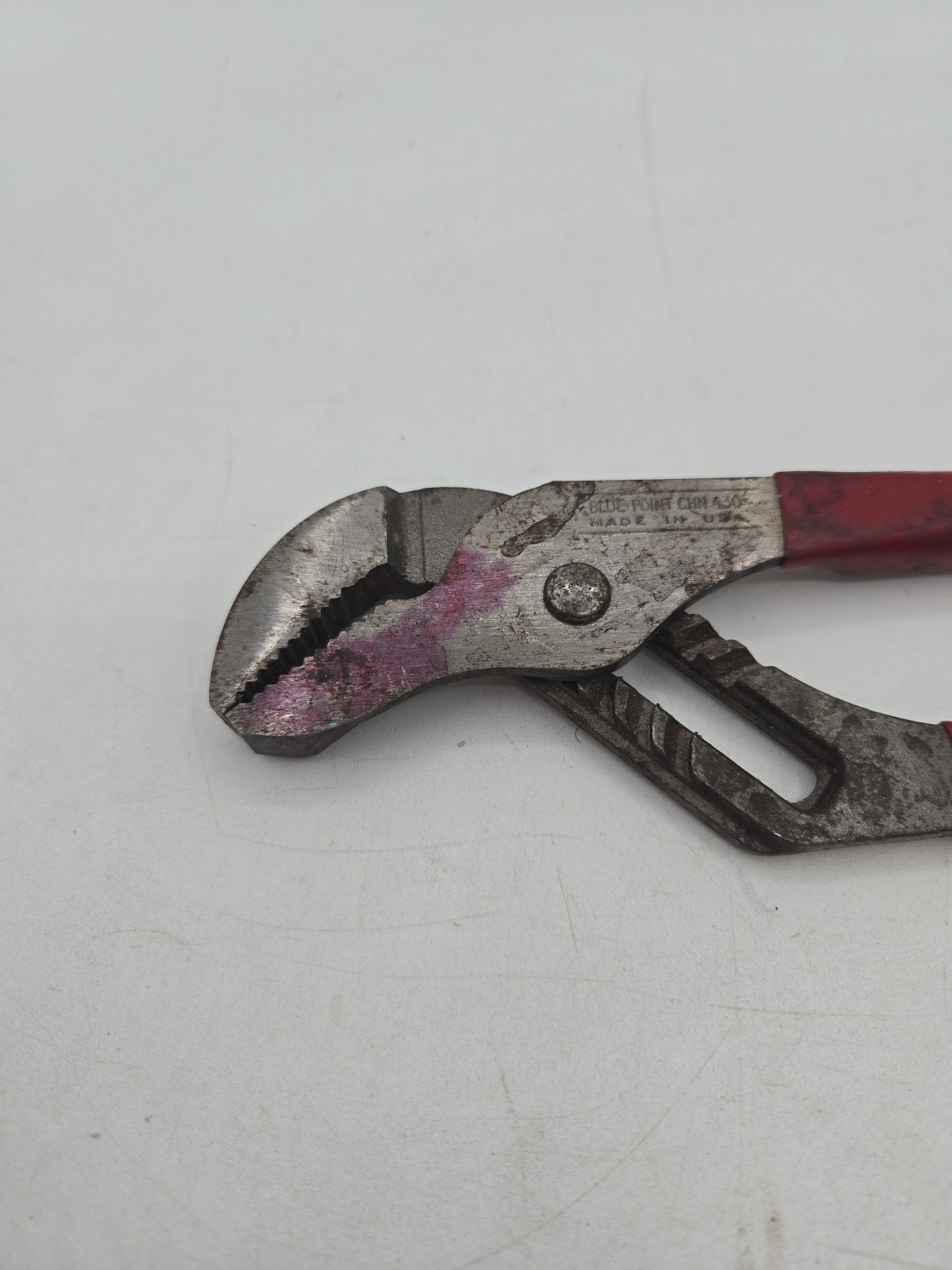 Blue Point CHN430 Slip Joint Adjustable Pliers 10″ Red Grips USA