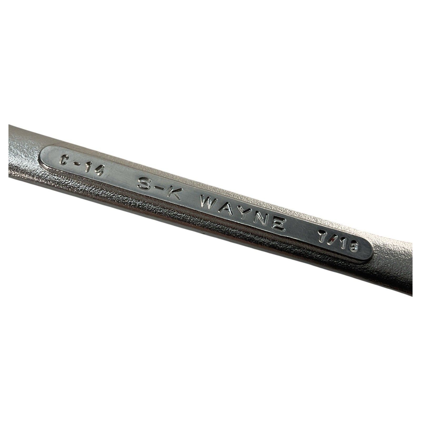 S-K Wayne C-14 Combination Wrench 7/16 Inch 6 Point Open Box End Vintage USA