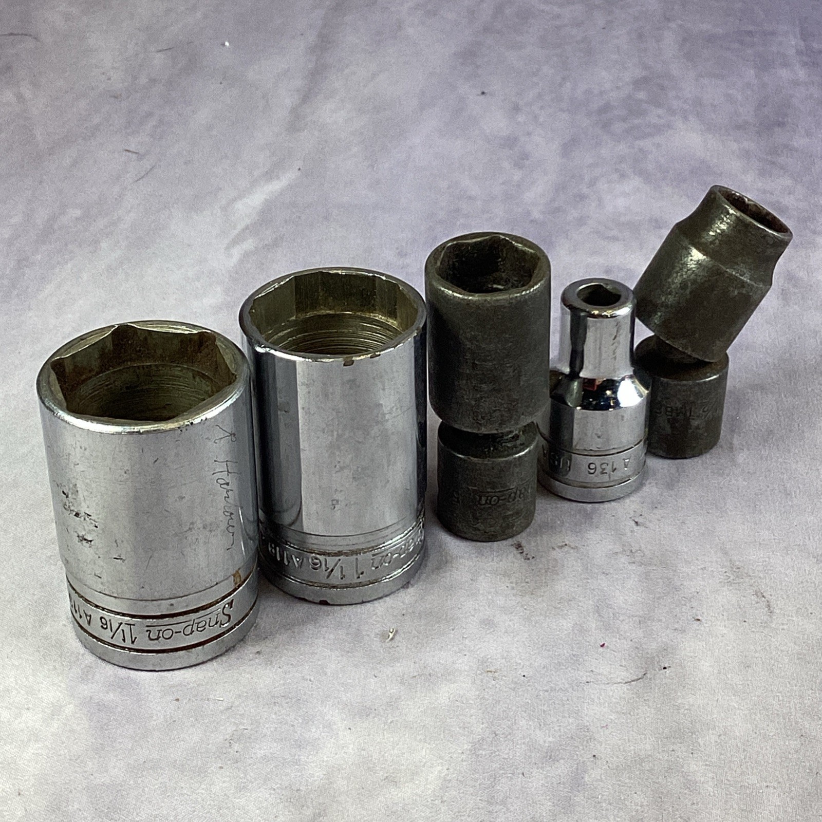 Lot Of 5 Snap-on Swivel & Drive Socket Set IMBF 16B, 20B, A136, A119, 1/2”
