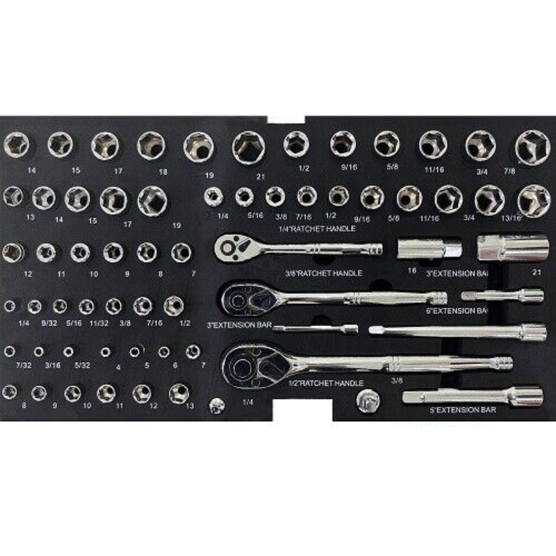 339 Pcs Mechanics Tool Set Socket Ratchet Kit 3 Drawer Box Professional Repair