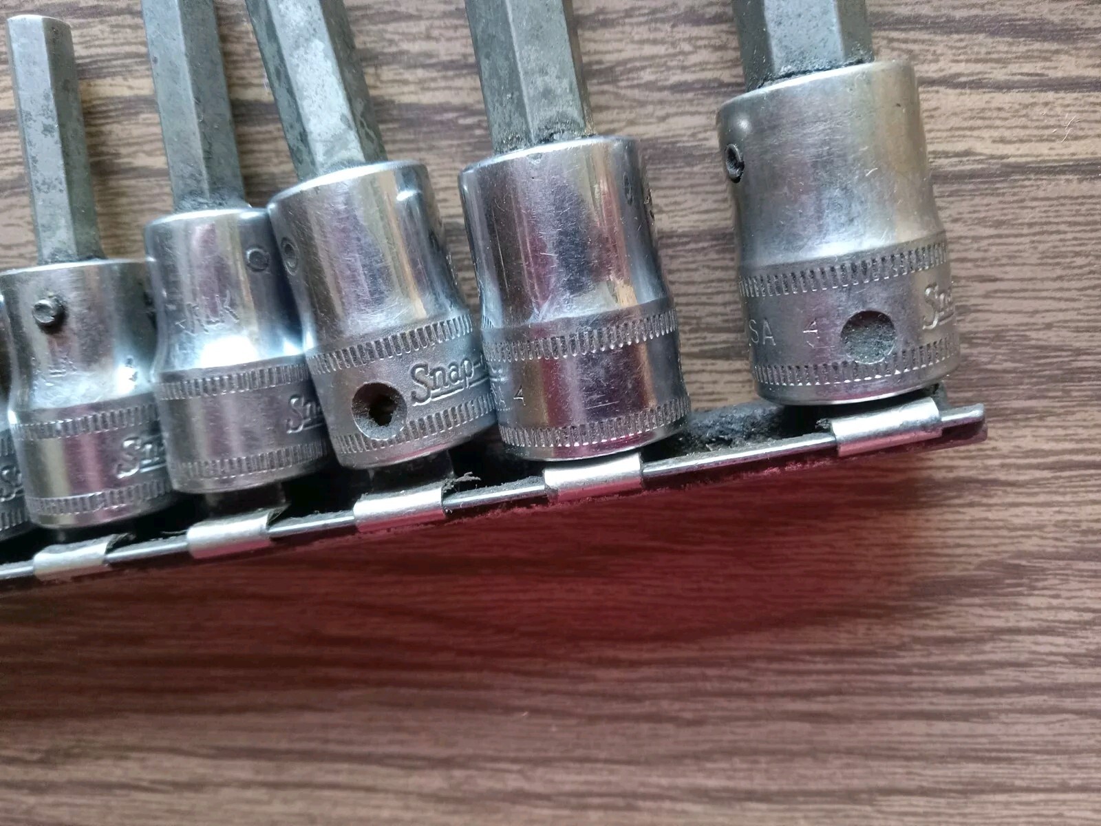 Snap-On FAM4-10 4MM-10MM 3/8″ Drive 7 Piece Metric Hex Bit Driver Sockets USA
