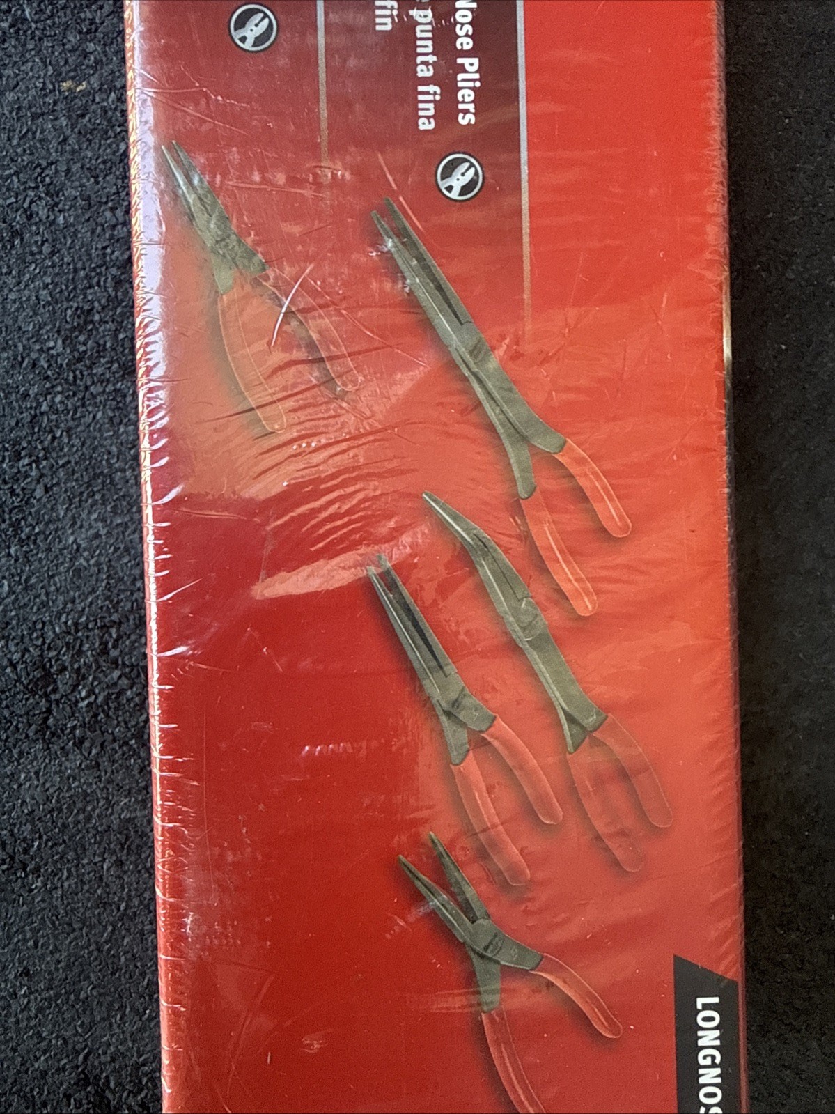 For Snap-on Tools USA NEW 5pc RED Talon Grip Needle Nose Plier Set LONGNOSE5R