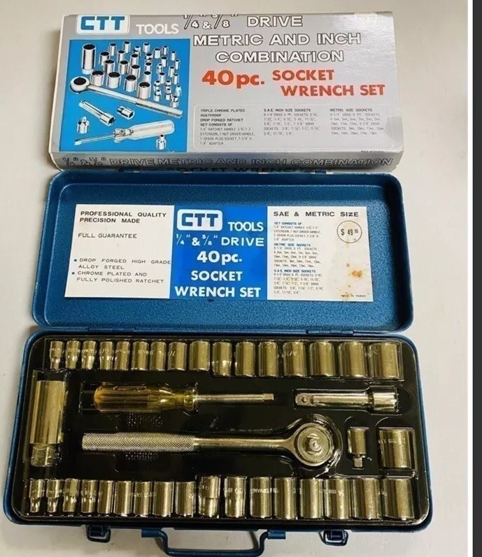 CTT Tools 40pc Socket Set NOS