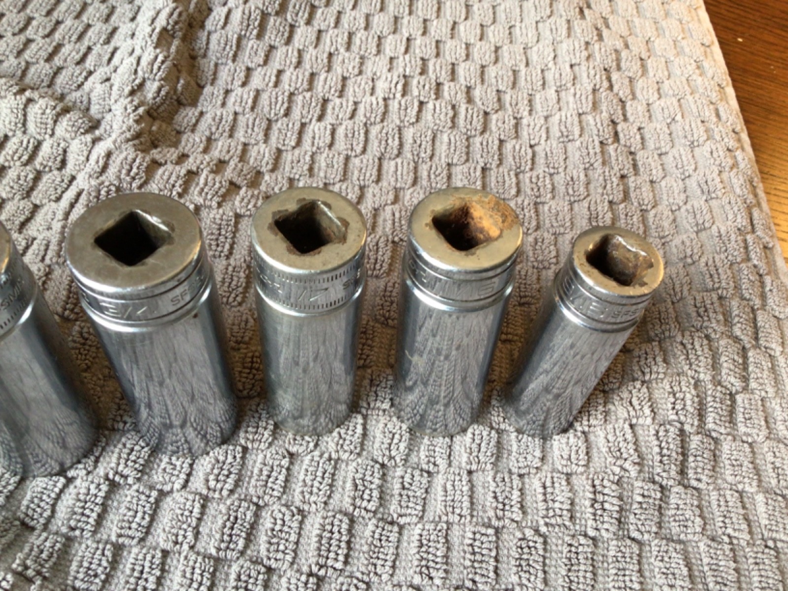 Snap-on 7 Piece Socket Lot, See All Photos, Preowned