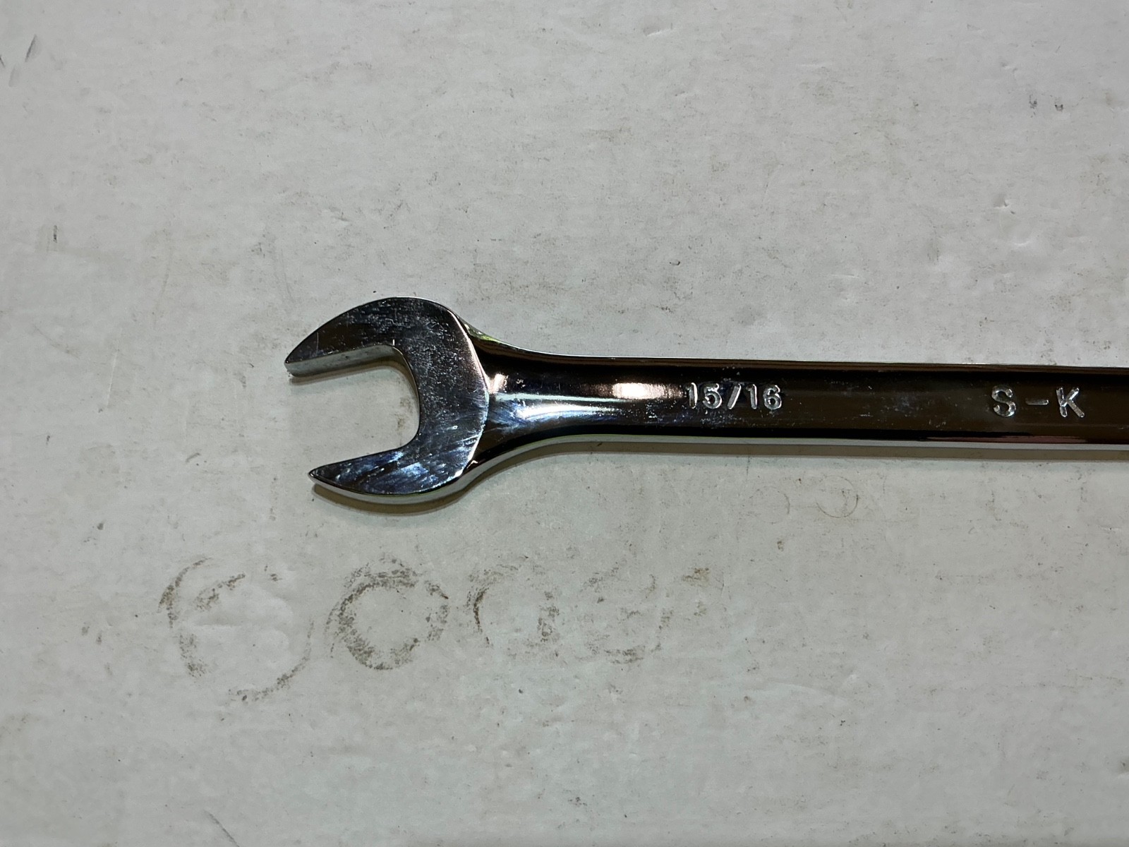 New S-K 15/16″ Combination Wrench 12 Pt SuperKrome Full Polish Finish 88230 USA