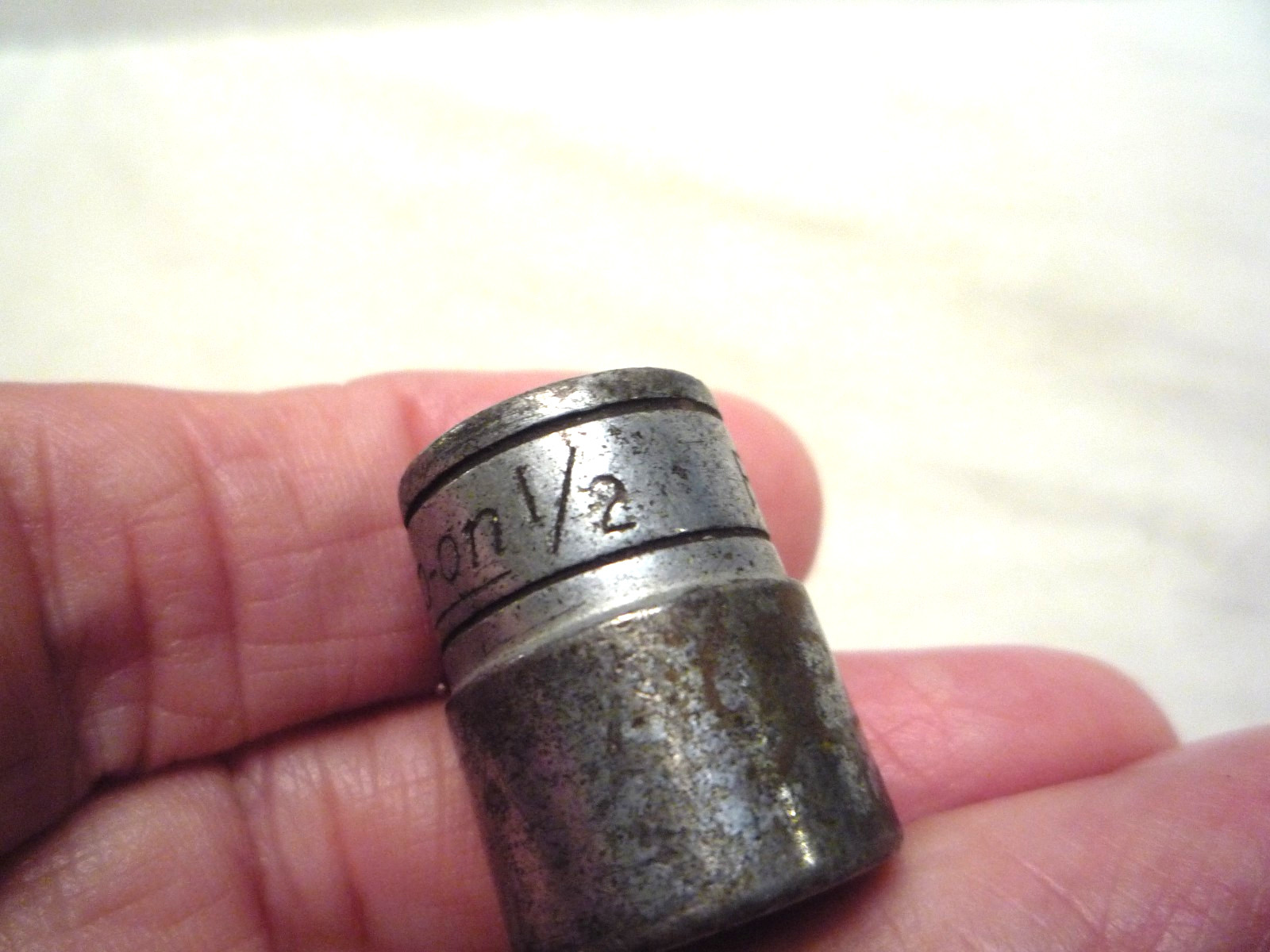 Snap-on F-161 3/8″ Drive 1/2″ SAE 12-Point Shallow Socket Chrome USA