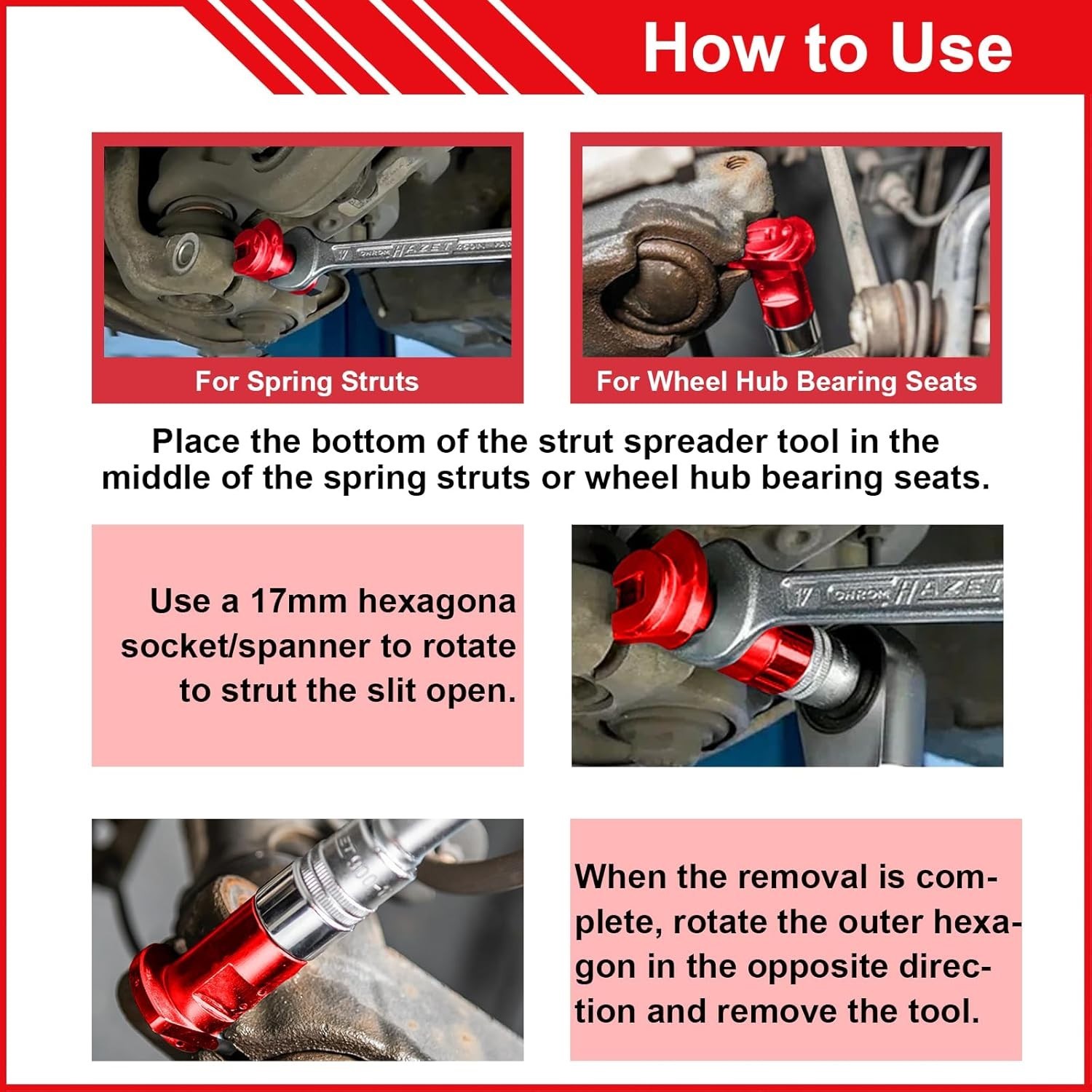 Universal Suspension Strut Spreader Tool Kit for Most Vehicles